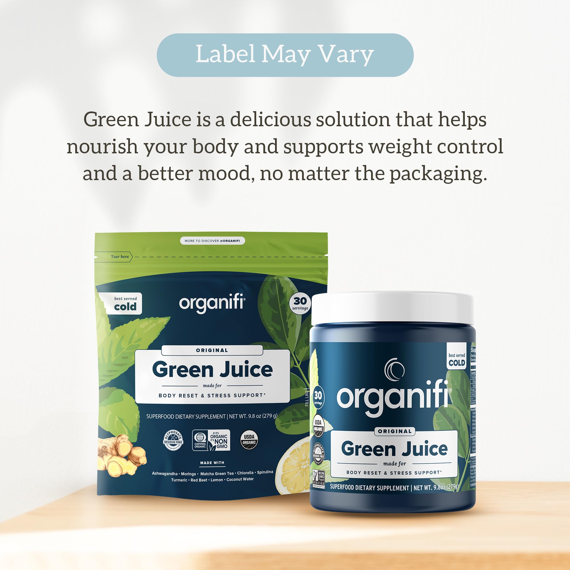 Organifi Green Juice - Powder Supplement with Organic Spirulina, Ashwagandha - AB Mystery
