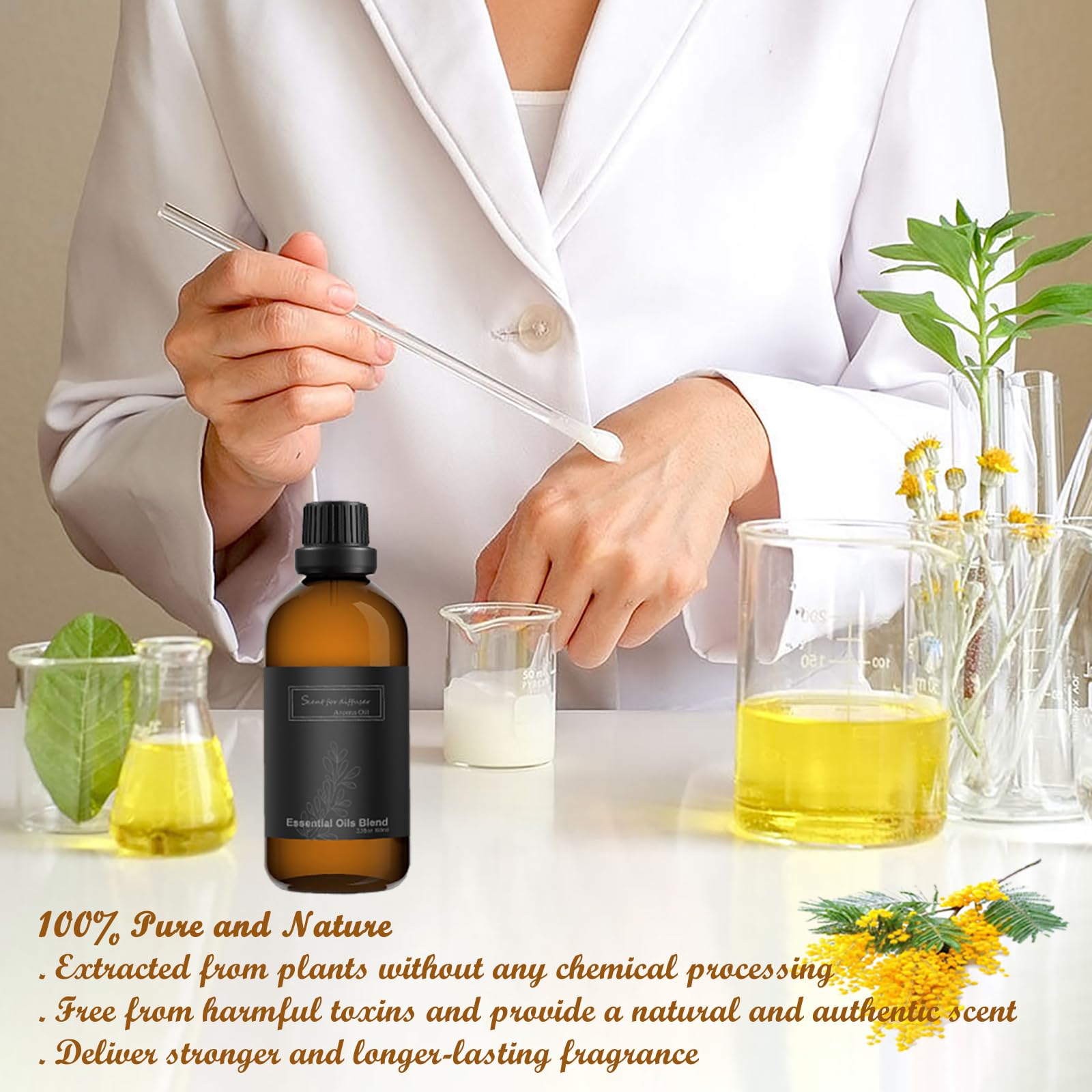 Homnas White Tea Essential Oil 100ML, Hotel Collection 100% Pure and Natural Aromatherapy Oil - AB Mystery