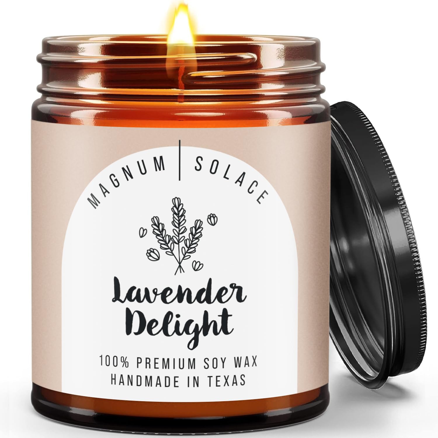 Christmas Candles Scented - Holiday Candles - Winter, Fall - Premium Soy Wax Candle - Lavender