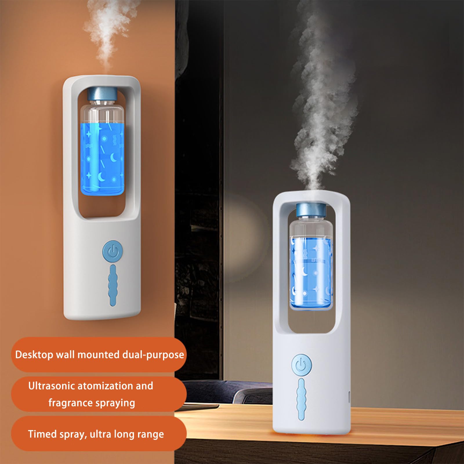 50ml Odor Removal Rotating Smog Essential Oil Diffuser, 3 Stage Timing Adjustment Incense - AB Mystery