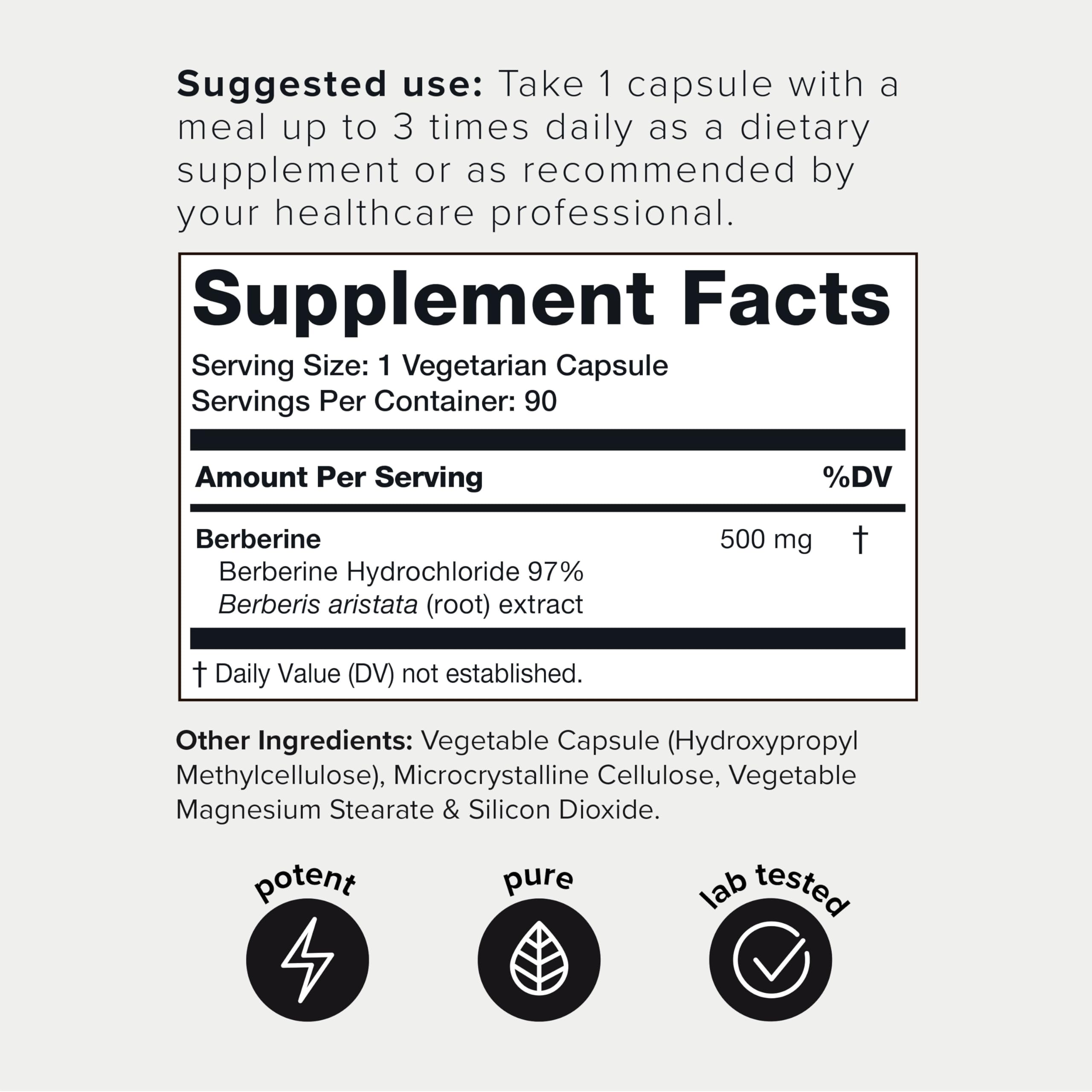 Toniiq Ultra High Strength Berberine HCl 500mg from The Himalayas - Berberine Suppleme - AB Mystery