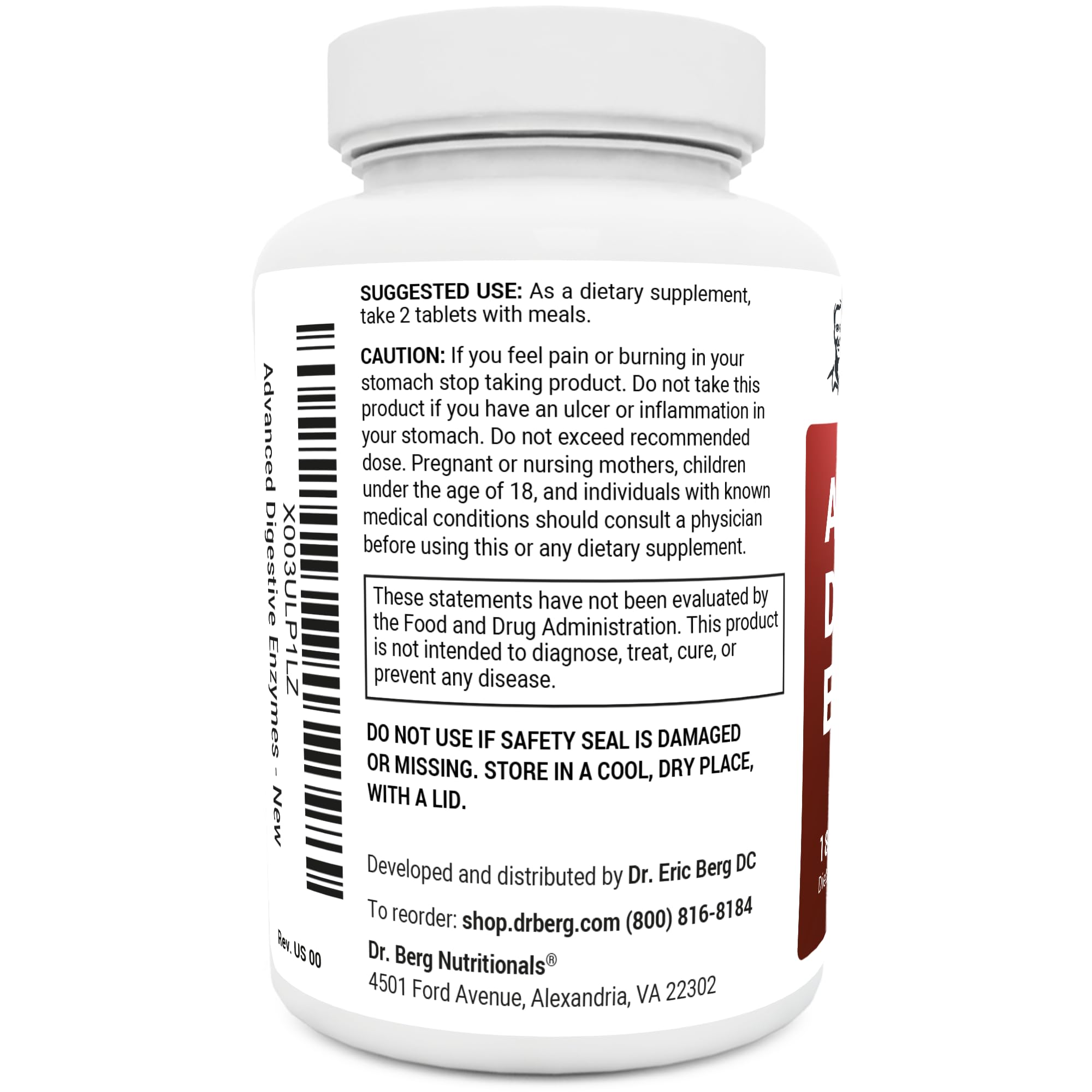 Dr. Berg Advanced Digestive Formula with Apple Cider Vinegar - Includes Digestive Health - AB Mystery