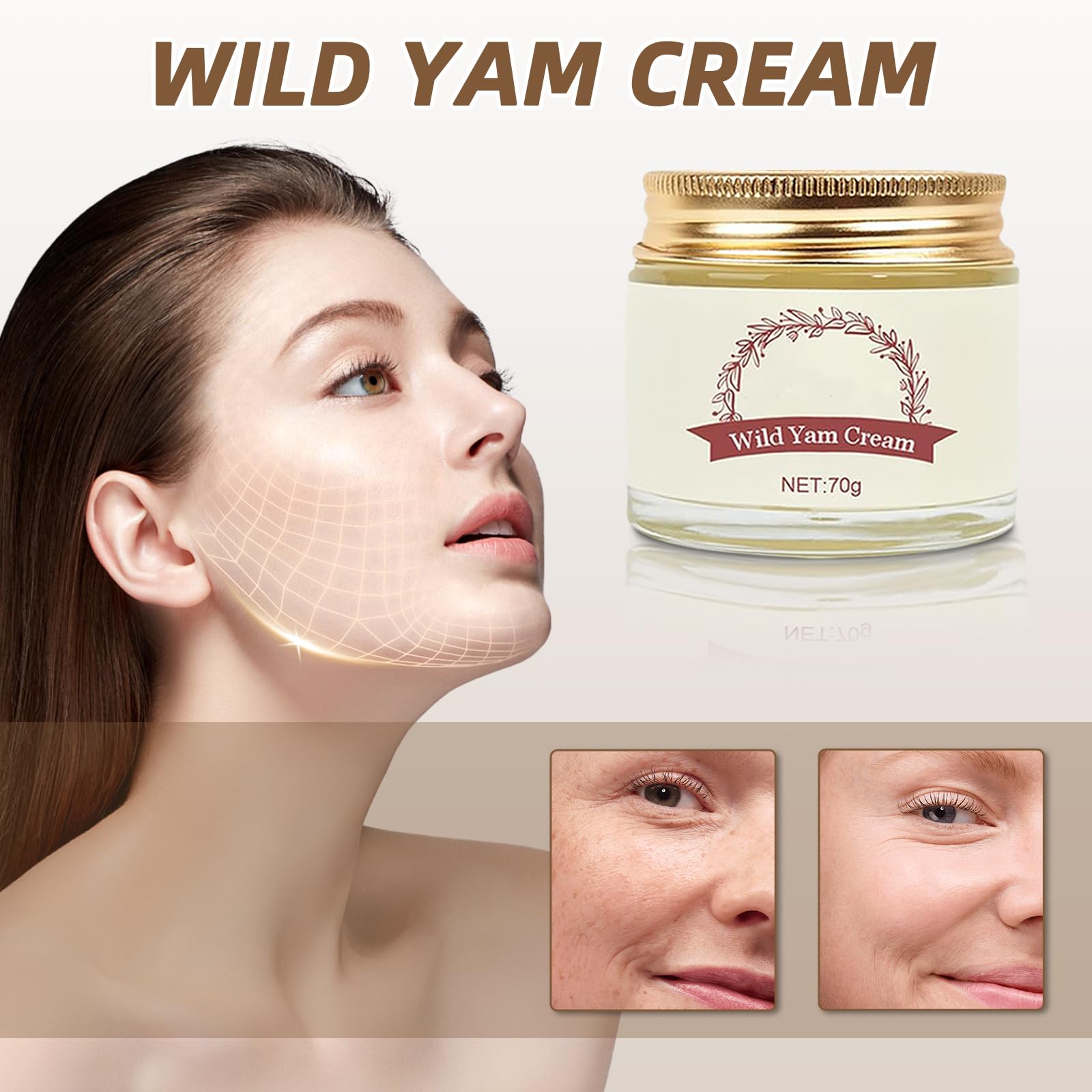 Kverg Wild Yam Cream - Wild Yam Cream Organic for Women, Hormone Balance, Yam Cream - AB Mystery