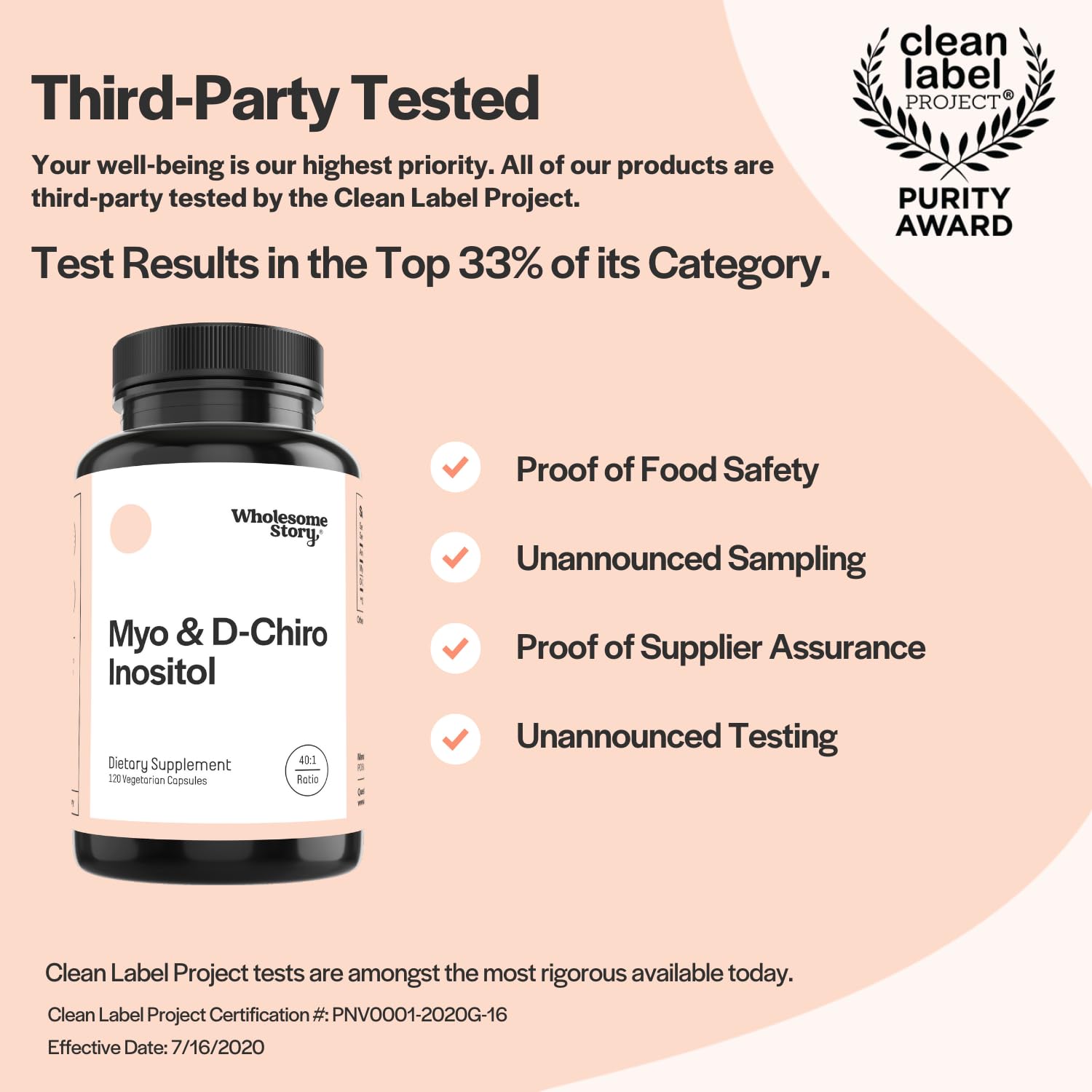 Myo-Inositol & D-Chiro Inositol Blend Capsule | 30-Day Supply | Most Beneficial 40:1 Ratio - AB Mystery