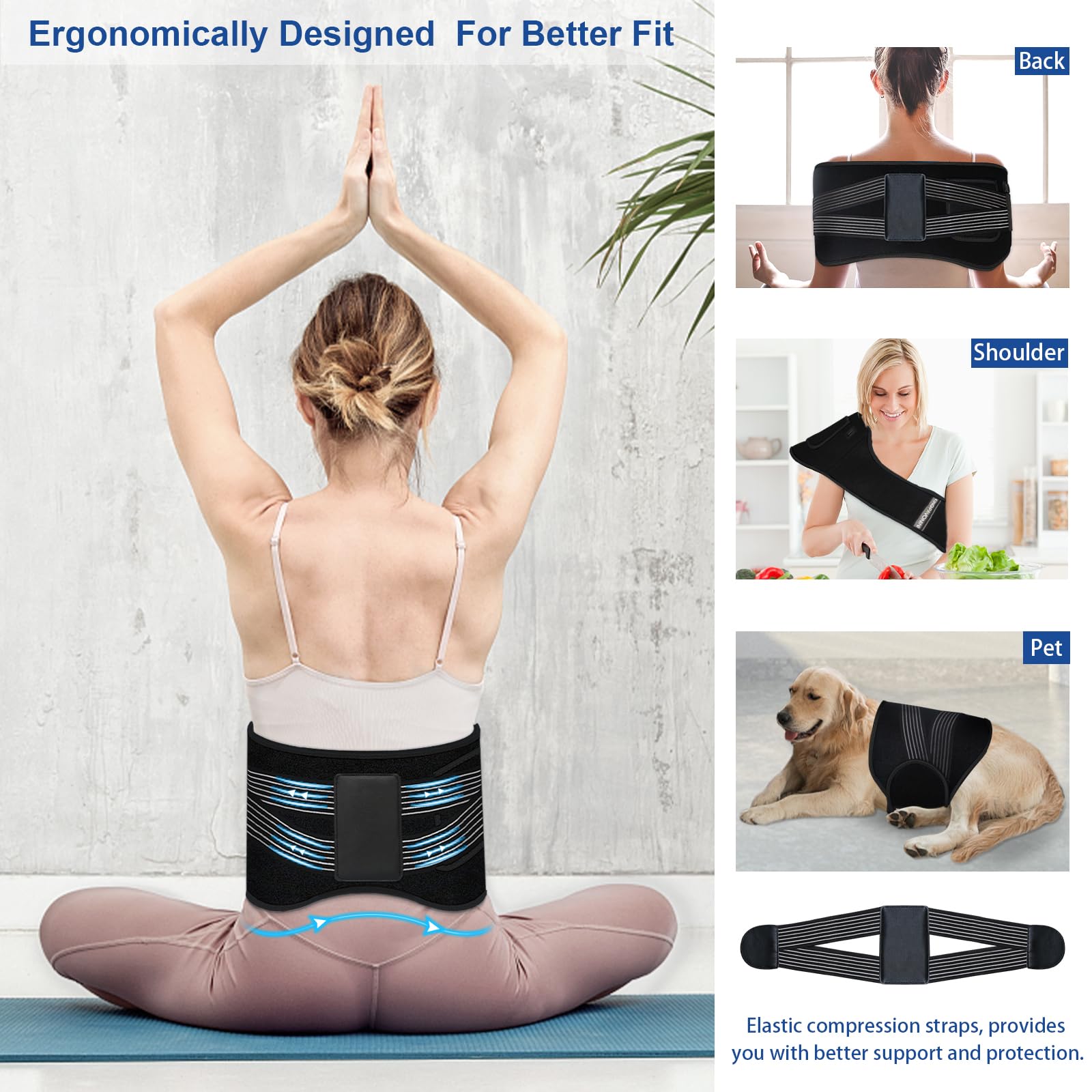 Red Light Therapy Belt, Infrared Light Therapy Device with Partition Control and Remote Control - AB Mystery