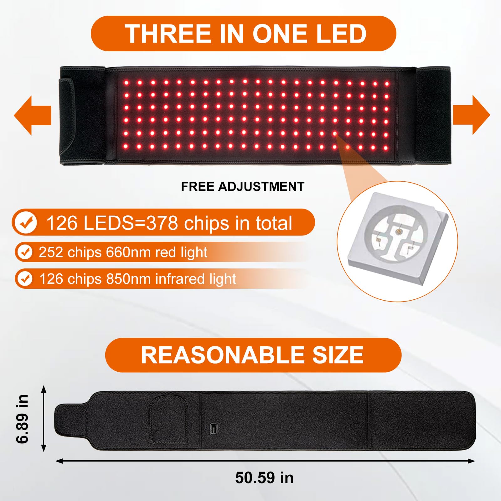 EquiZen Red Light Therapy Belt - Red Light Therapy for Body, Infrared Light Therapy Device - AB Mystery