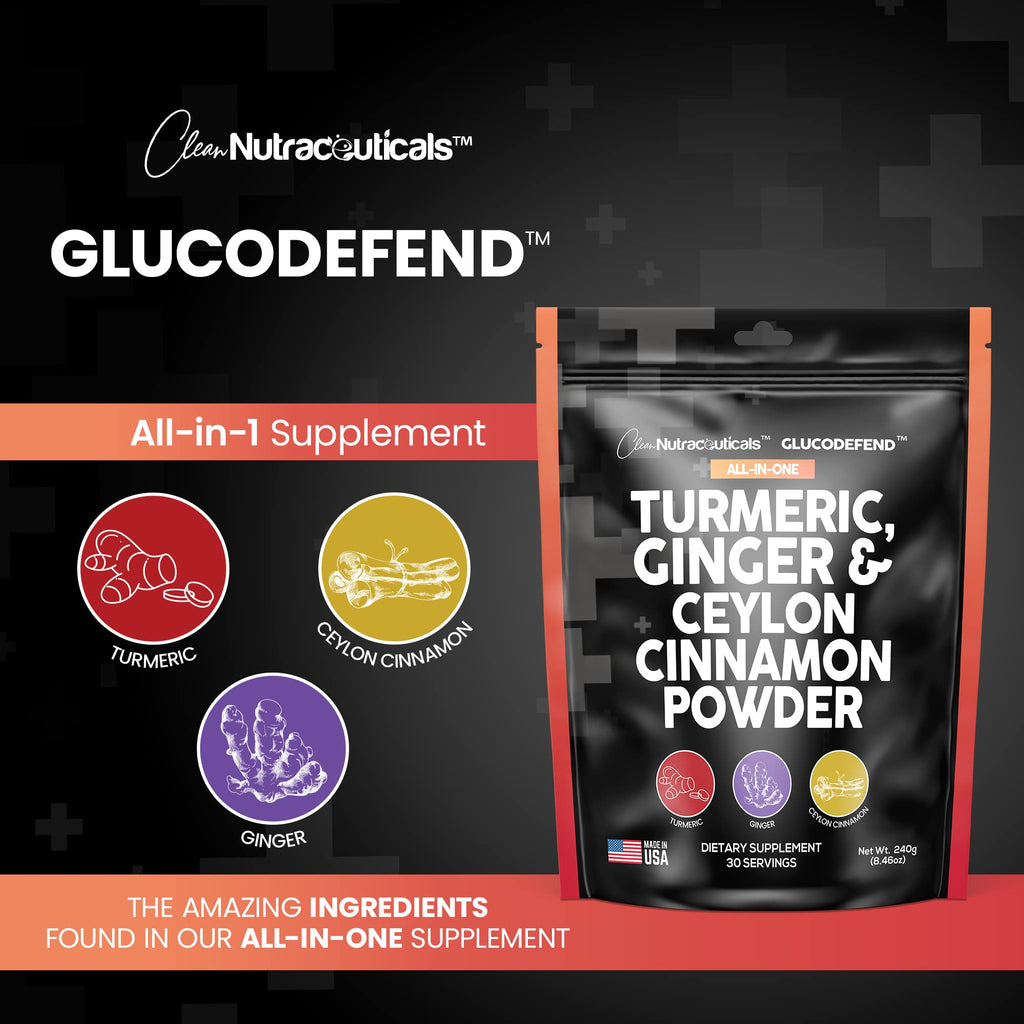 3in1 Turmeric Curcumin Ginger Root & Ceylon Cinnamon Powder Suppleme