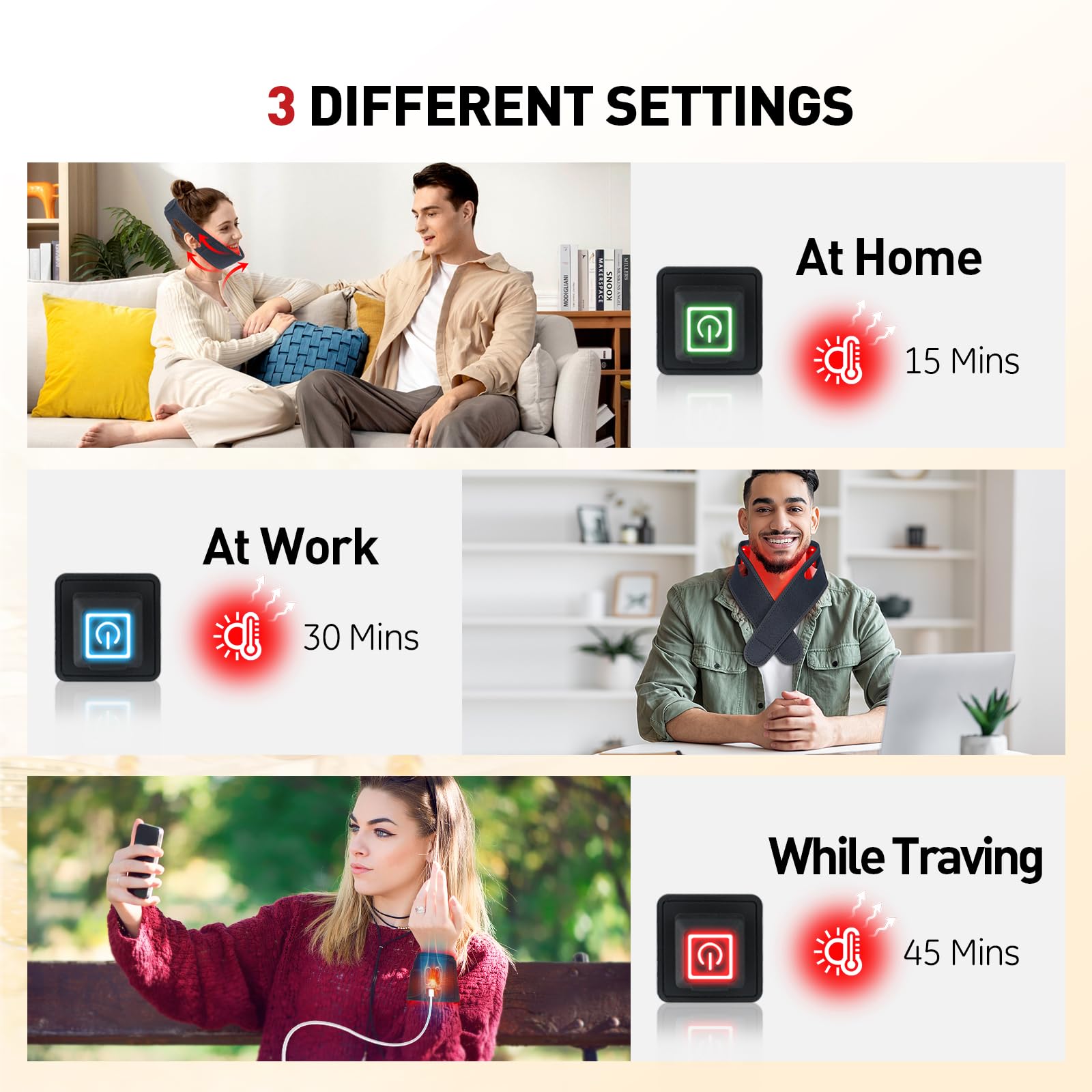 Rikimxin Red Light Therapy for Neck, 660nm Red Light and 850nm Near Infrared Light Therapy Pad - AB Mystery