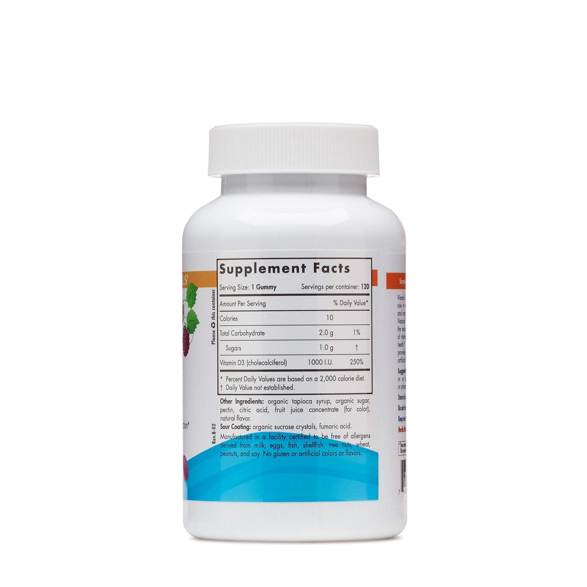 Nordic Naturals Vitamin D3 Gummies, Wild Berry - 120 Gummies - 1000 IU Vitamin D3 - AB Mystery