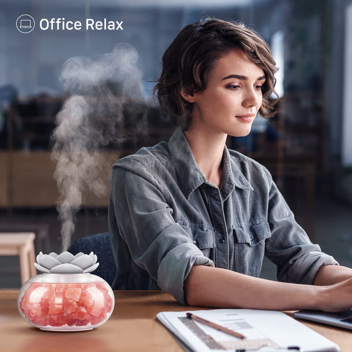 Essential Oil Diffusers Aromatherapy Diffuser: YeeQue Salt Lamp Diffuser for Home Bedroom Office - AB Mystery