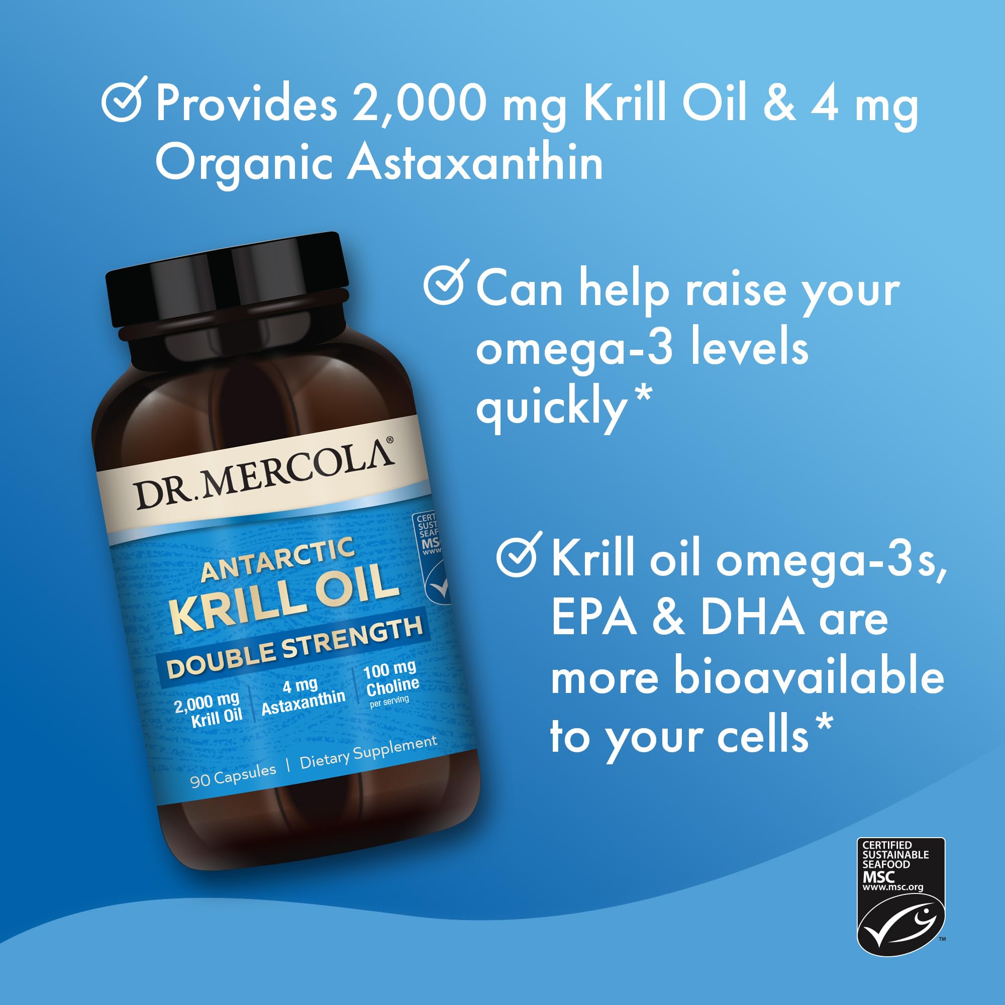 Dr. Mercola Krill Oil Double Strength, 90 Servings (270 Capsules), Dietary Supplement - AB Mystery