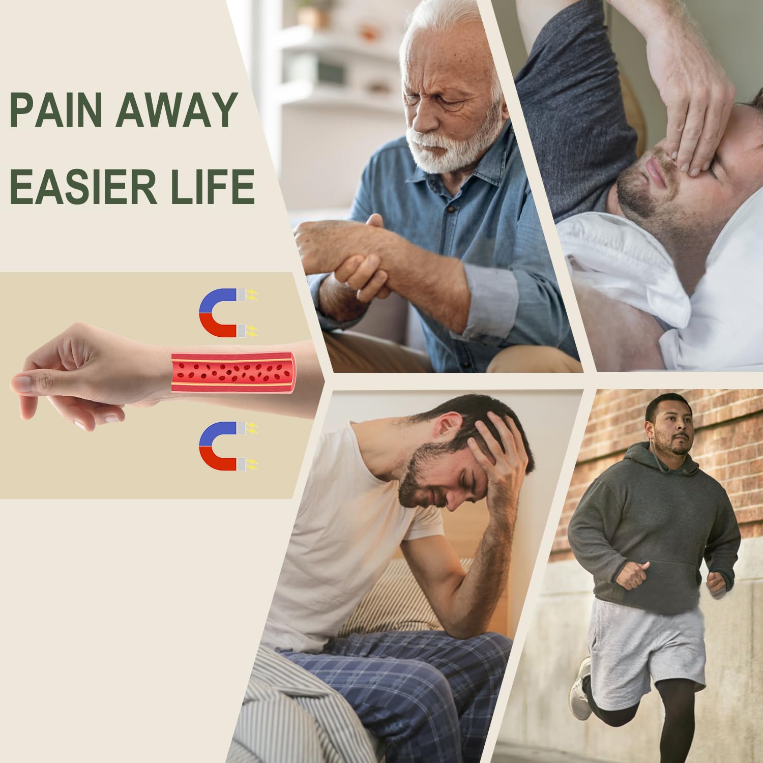 MagEnergy Magnetic Copper Bracelet for Men Life of Tree, 99.99% Pure Copper Bangle - AB Mystery