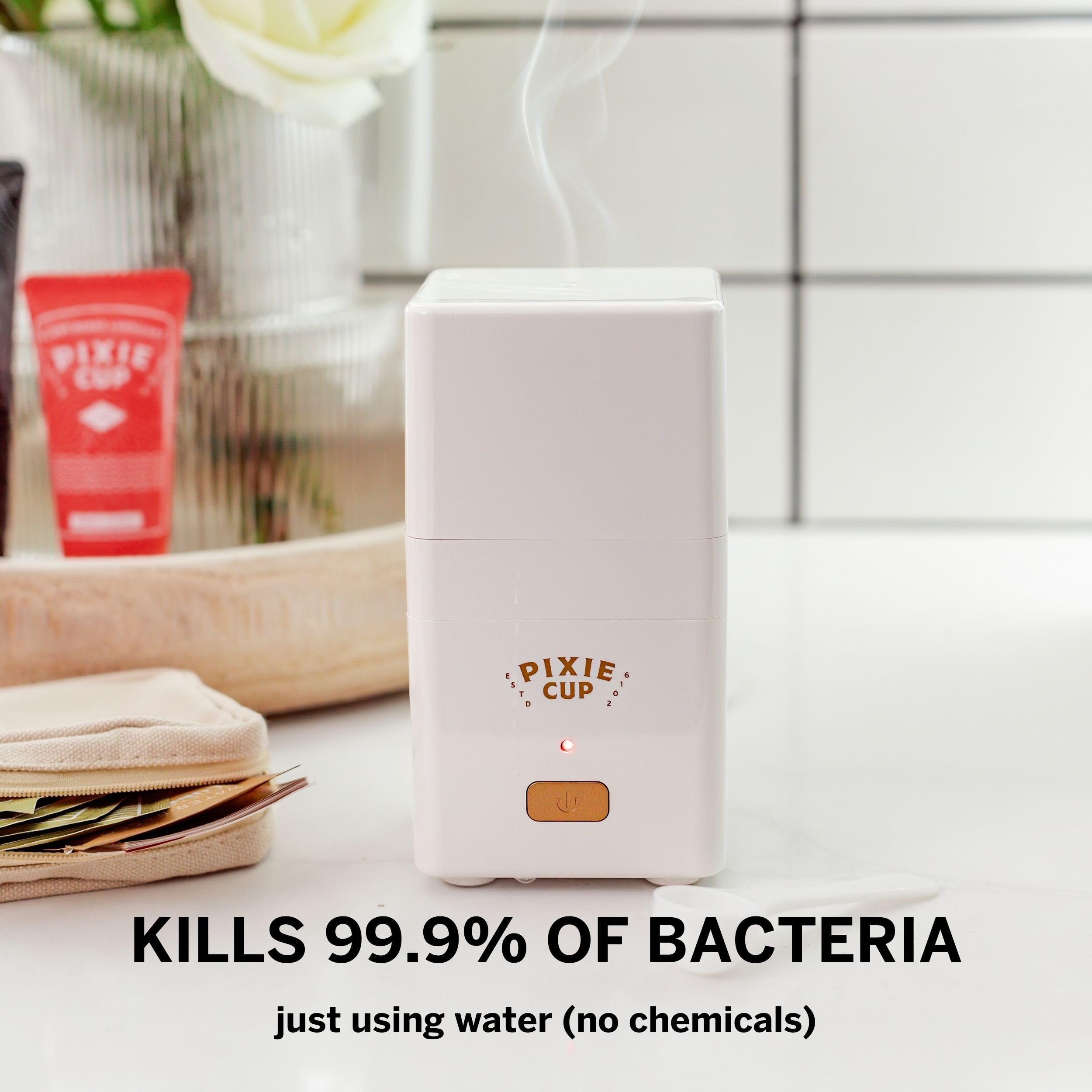 Pixie Menstrual Cup Steamer Sterilizer with A Small Period Cup - Ranked 1 for Most Comfortable Reusable - AB Mystery