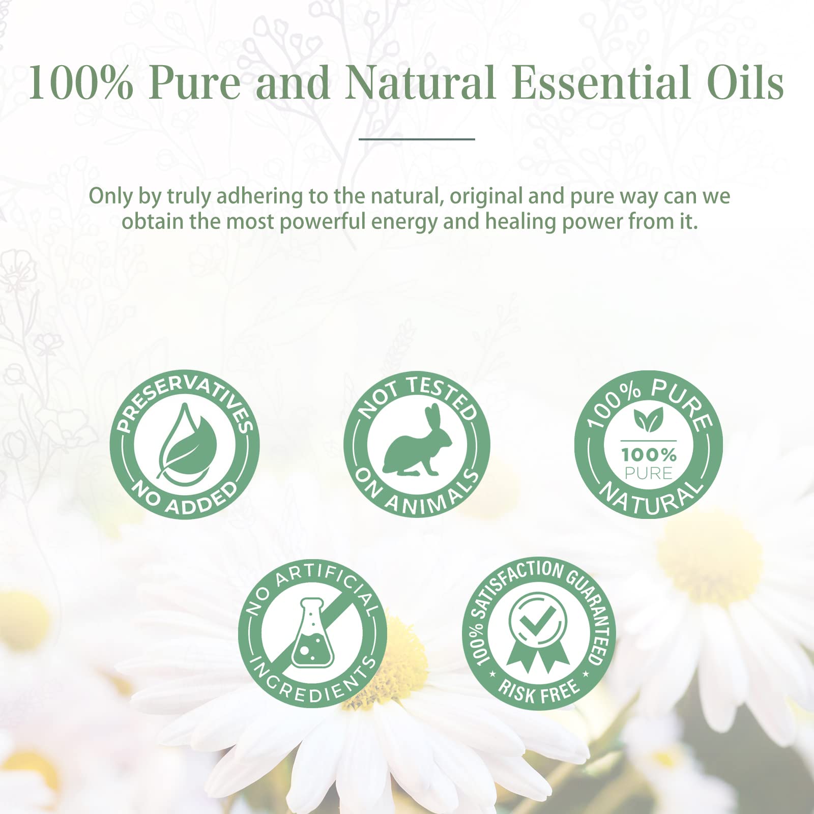 PHATOIL 100ML Chamomile Essential Oil - 3.38FL.OZ Essential Oils for Diffusers for Home - AB Mystery