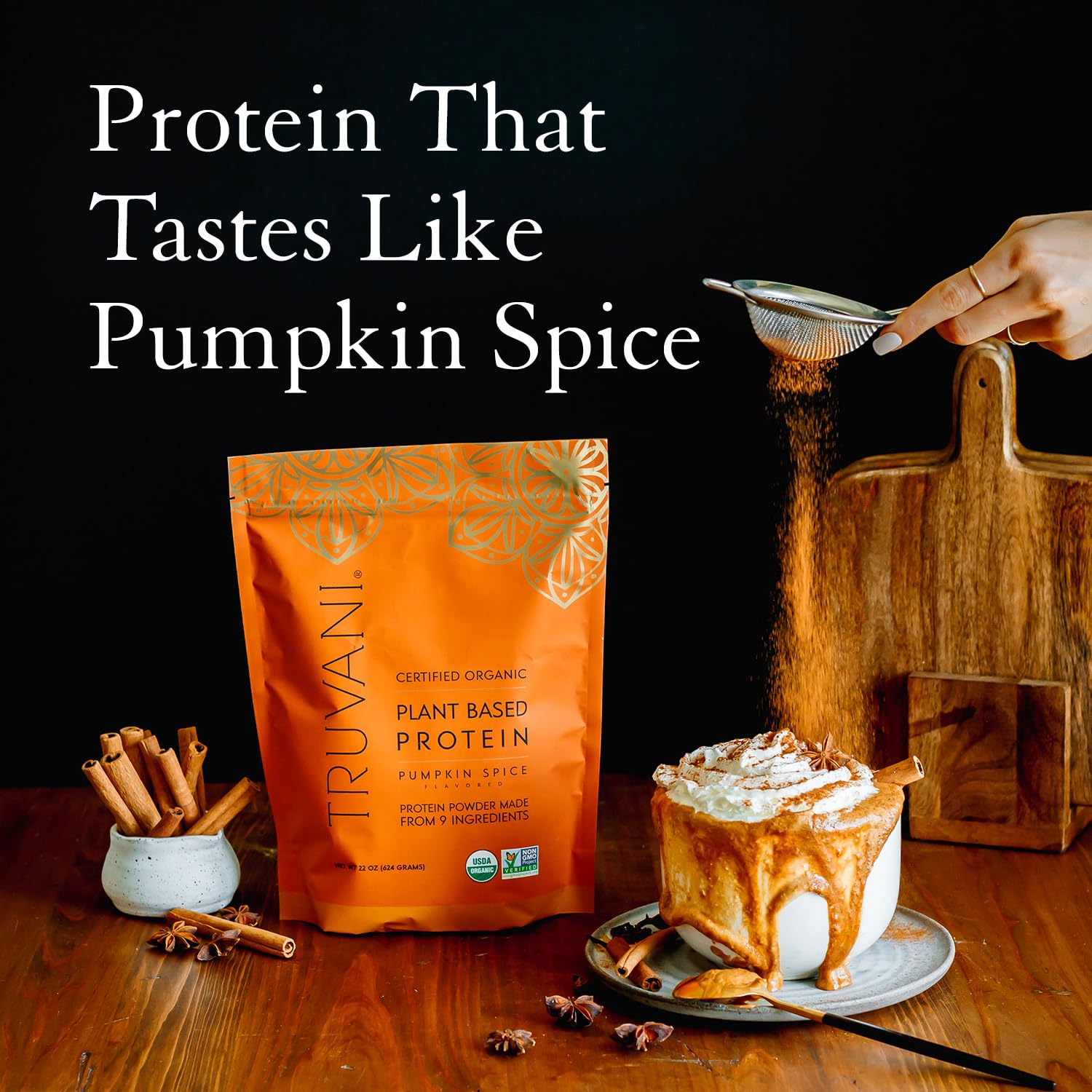 Truvani Organic Vegan Protein Powder Pumpkin Spice - 20g of Plant Based Protein - AB Mystery