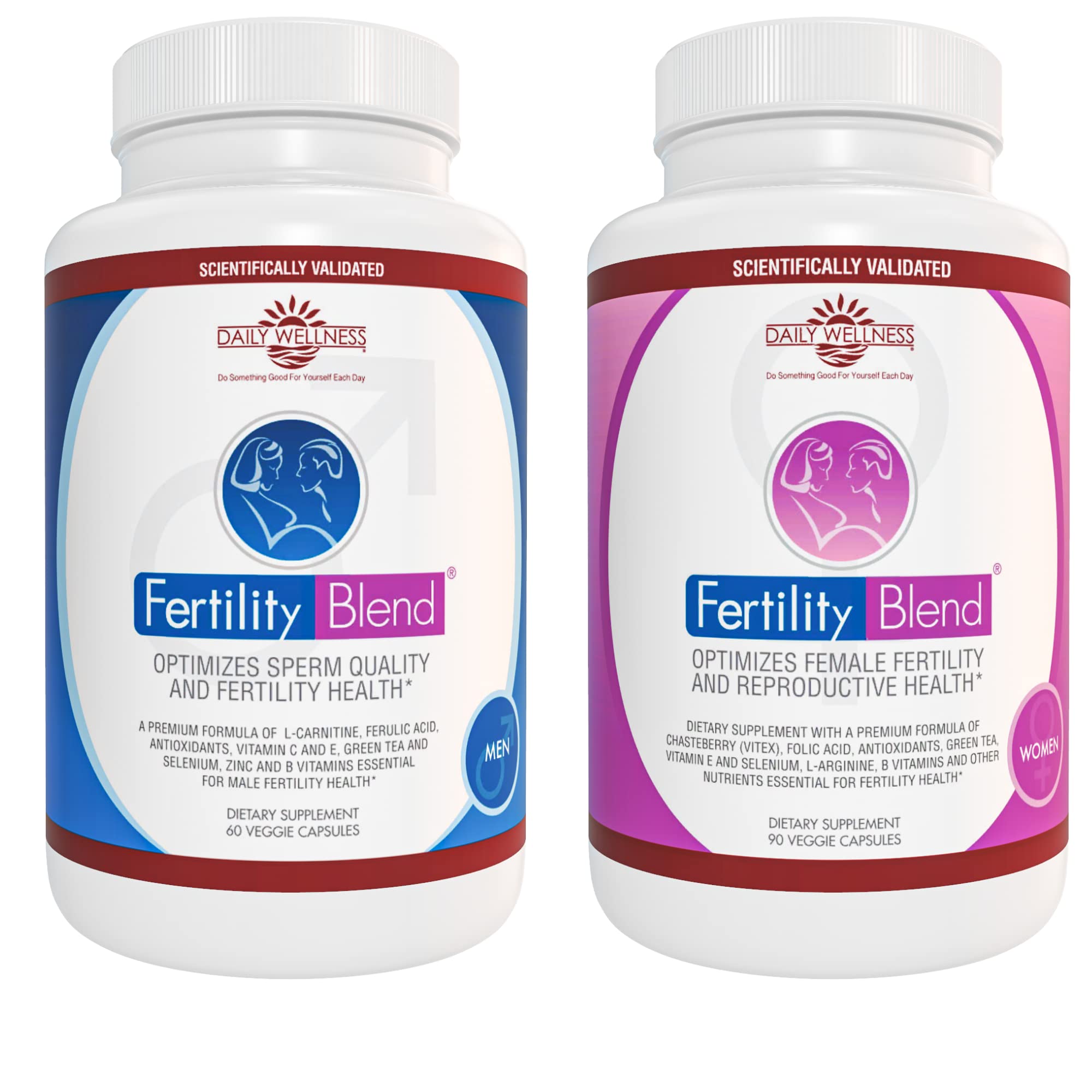 Fertility Blend Fertility Vitamins for Conception for Women and Men Bundle - 1 Month