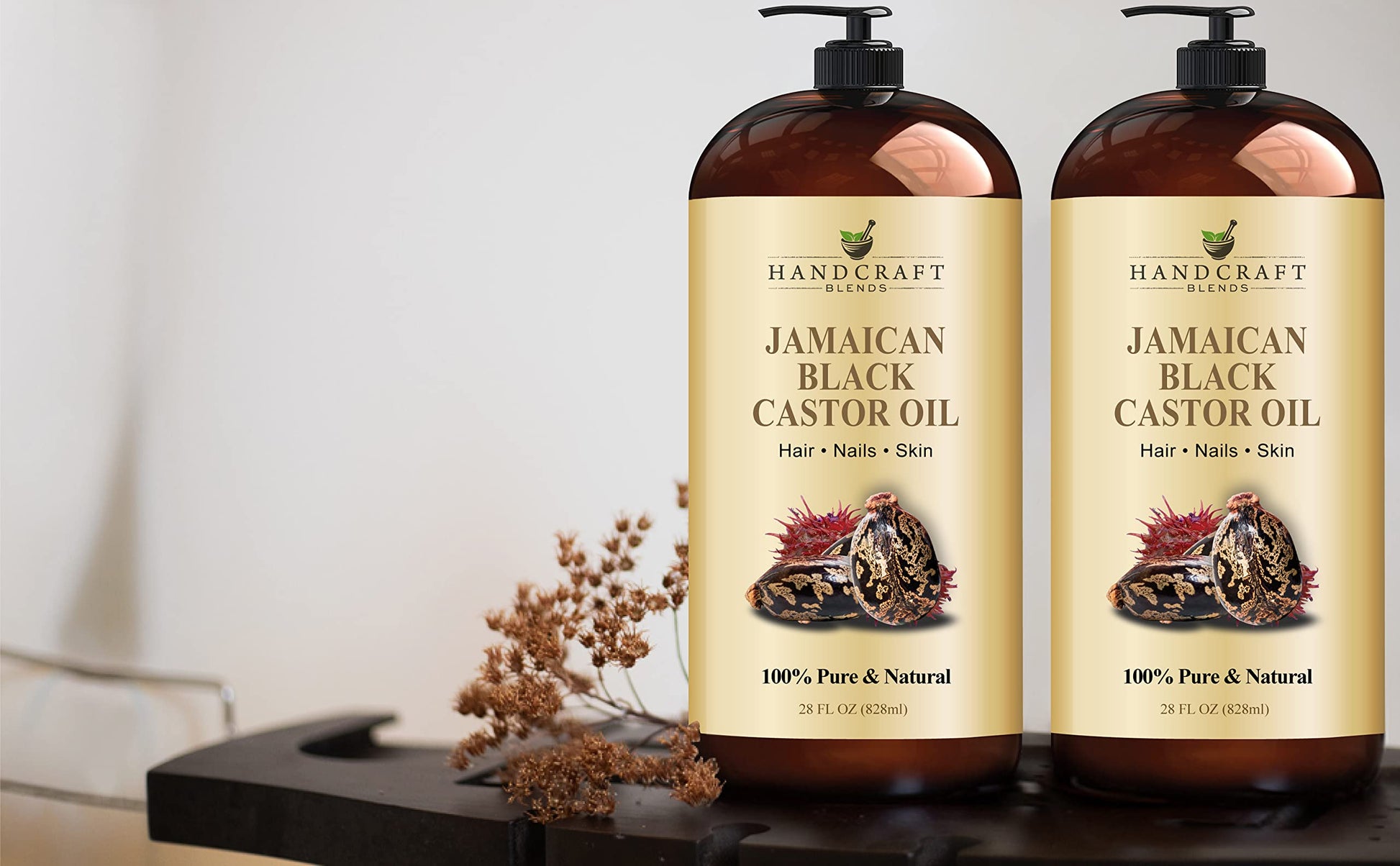Handcraft Blends Jamaican Black Castor Oil for Hair Growth, Eyelashes and Eyebrows - AB Mystery