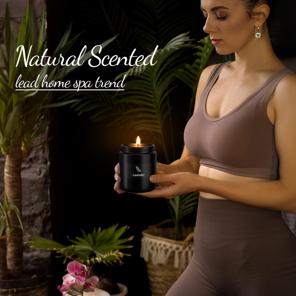2 Pack Scented Candles for Home Scented, Strong Fragranced Aromatherapy Candles - 6 Oz - AB Mystery
