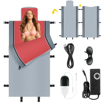 Red Light Therapy for Body - Full Body Red Light Therapy Mat, 71.0x33.31in, 2570Pcs 660nm & 850nm