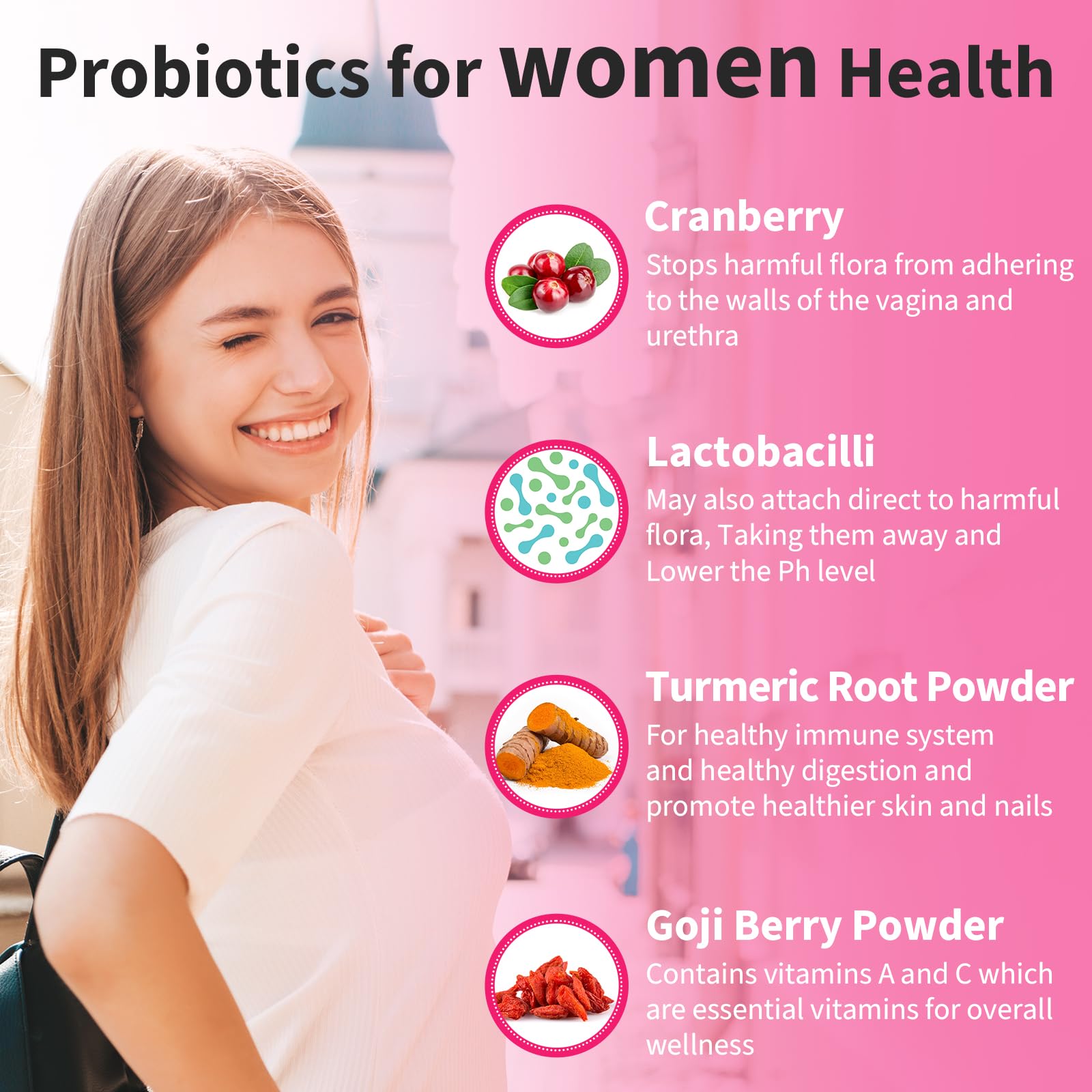 300 Billion CFUs Probiotics for Women,12 Strains Probiotics with Prebiotic Cranberry - AB Mystery