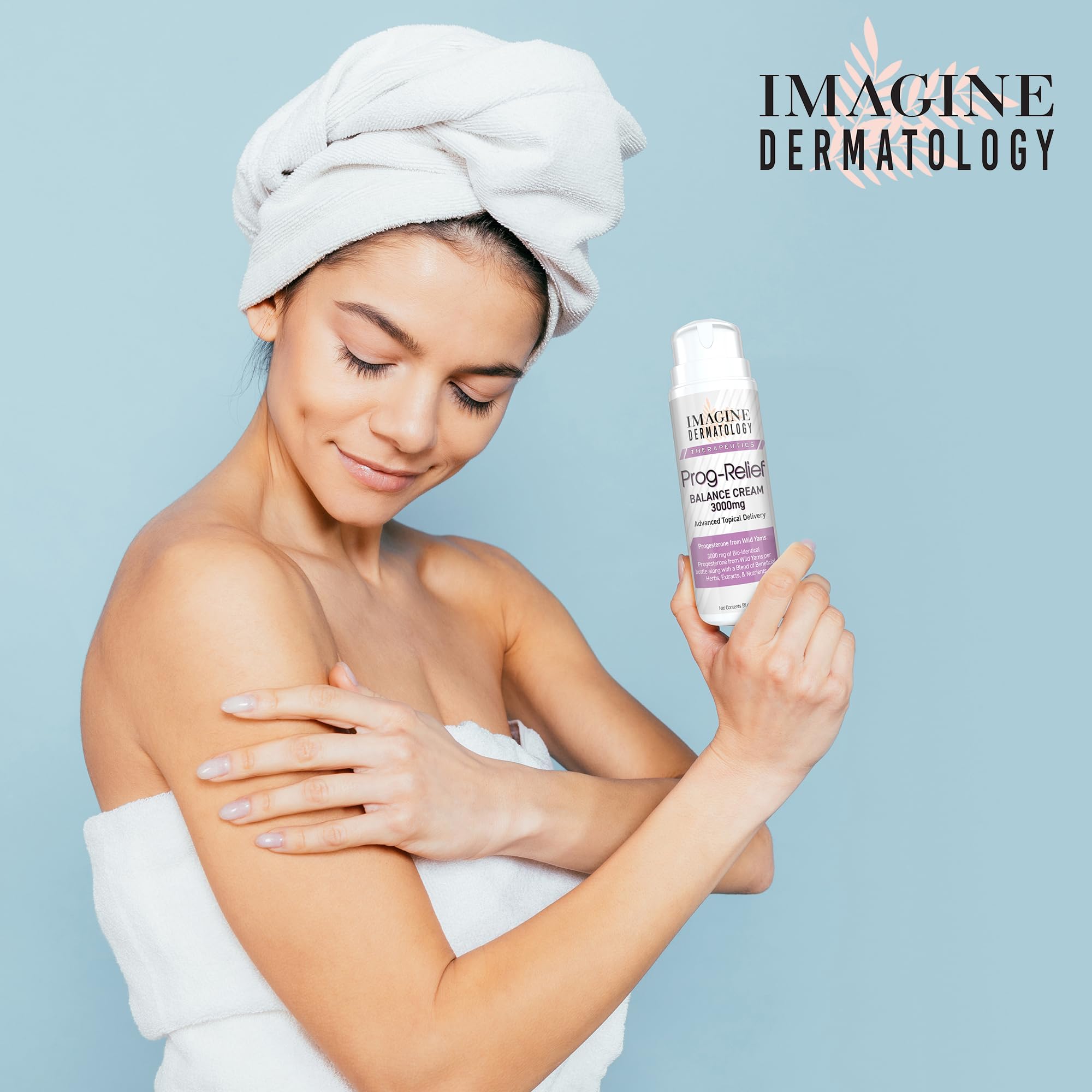 Imagine Dermatology Bio-Identical Progesterone Cream, 50% More - 3000mg, 150 Pump Doses Imagine Dermatology