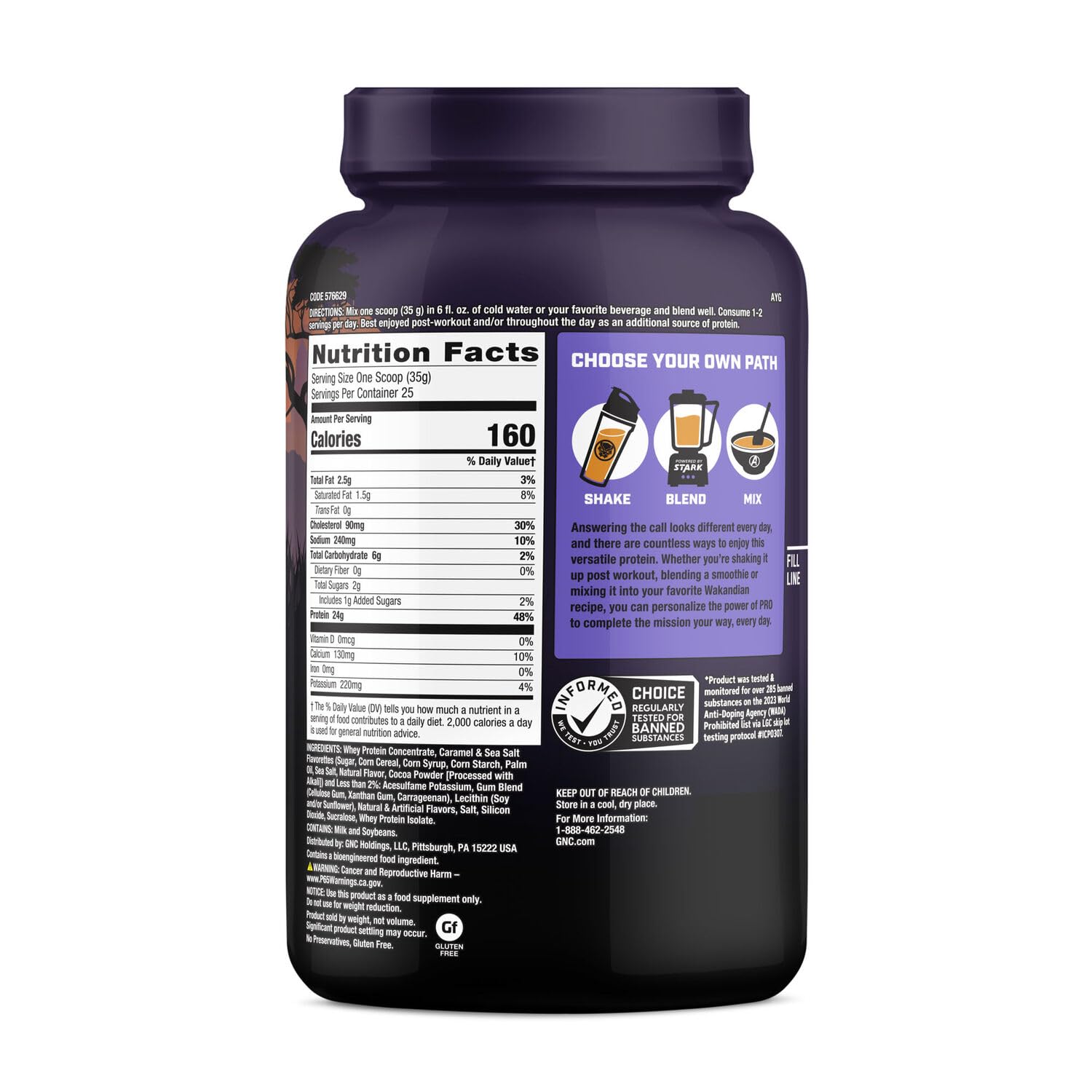 GNC Pro Performance 100% Whey - Marvel: Royal Caramel Cookie - 25 Servings - AB Mystery
