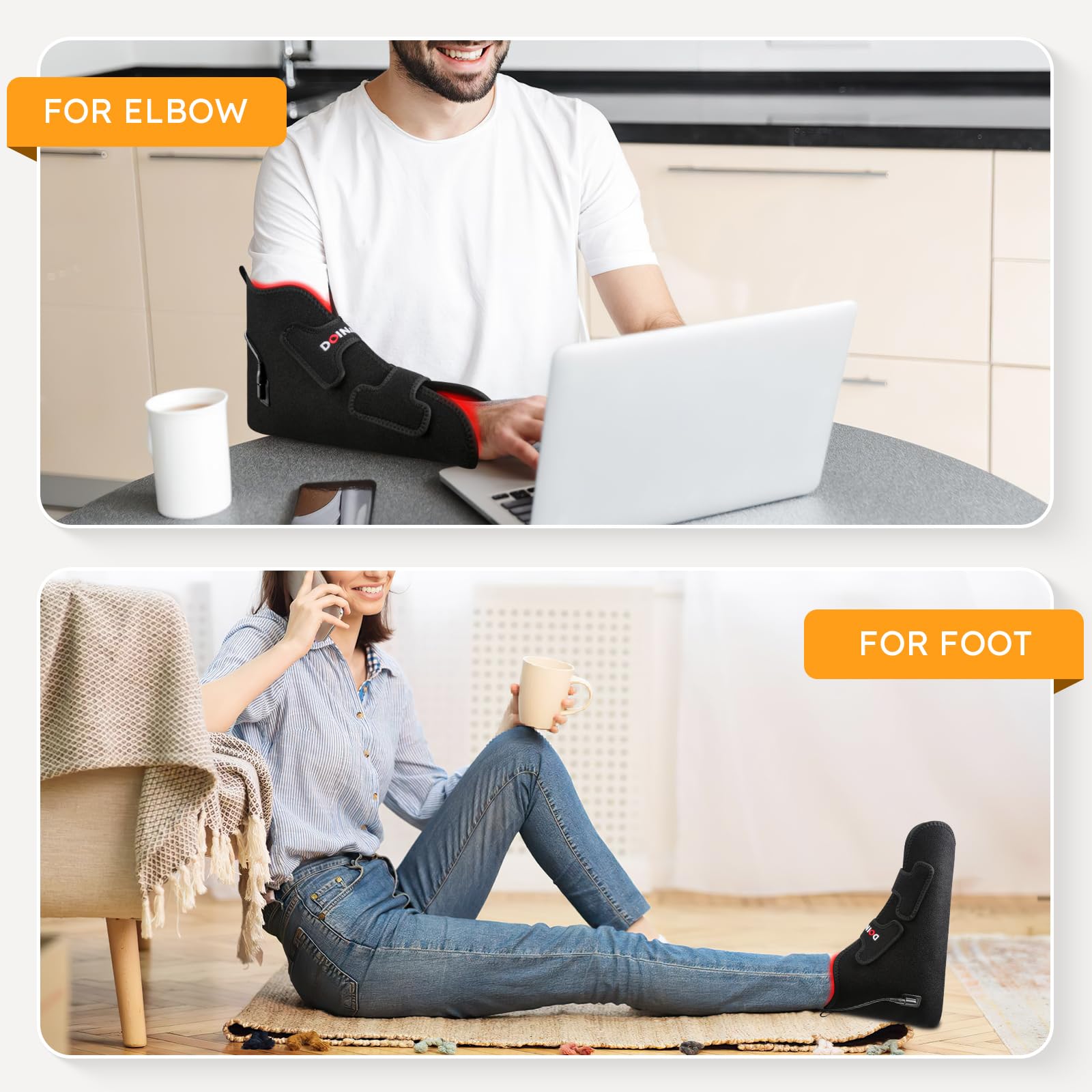 Doinart Red Light & Infrared Therapy for Feet—Infrared Light Therapy Feet for Neuropathy Shoe Wraps Toes - AB Mystery