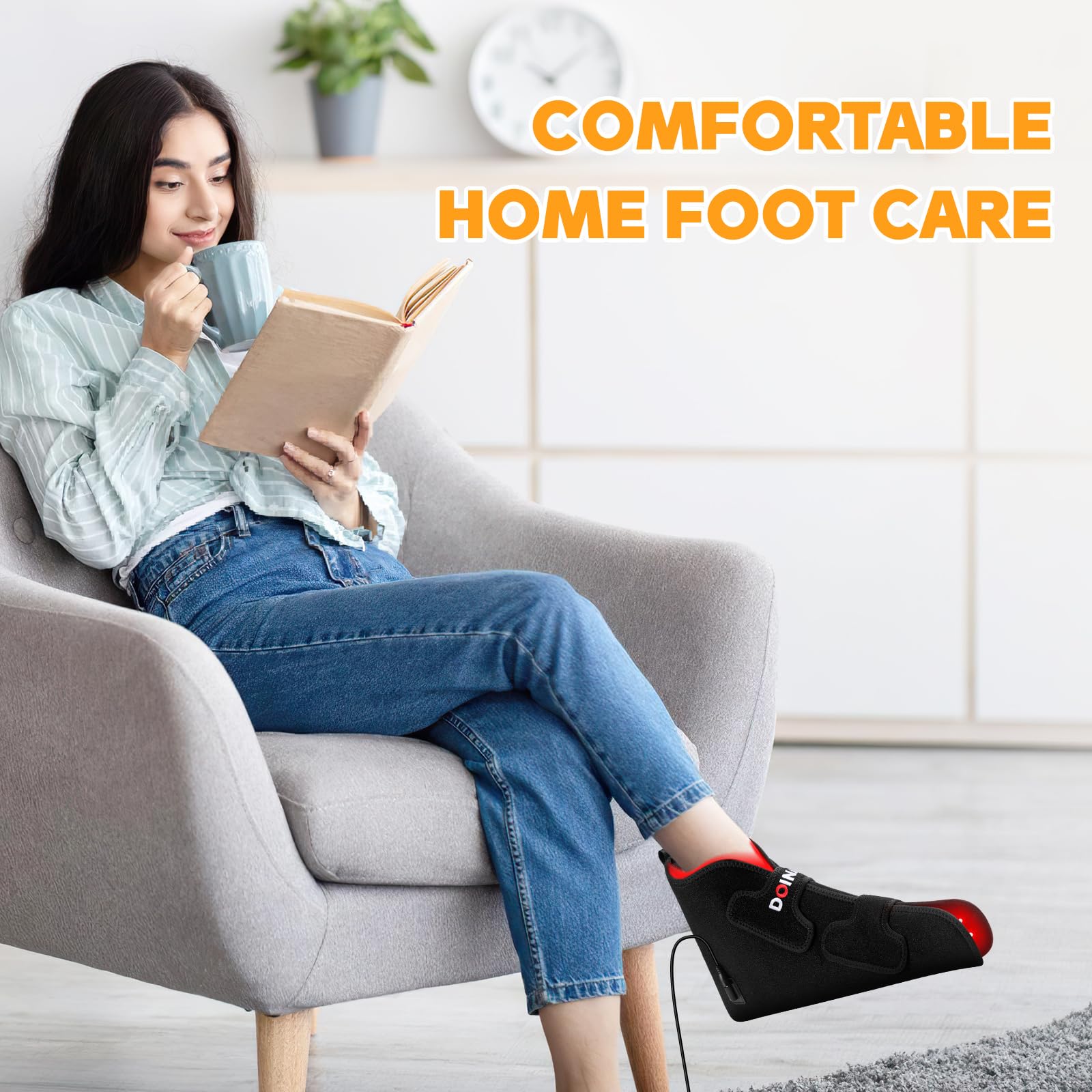 Doinart Red Light & Infrared Therapy for Feet—Infrared Light Therapy Feet for Neuropathy Shoe Wraps Toes - AB Mystery