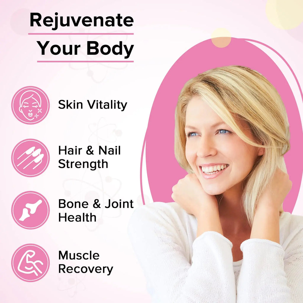 Liposomal Collagen Biotin Capsules, Hydrolyzed Bovine Collagen Peptides 1700 mg, Types 1 & 3 Protein - AB Mystery