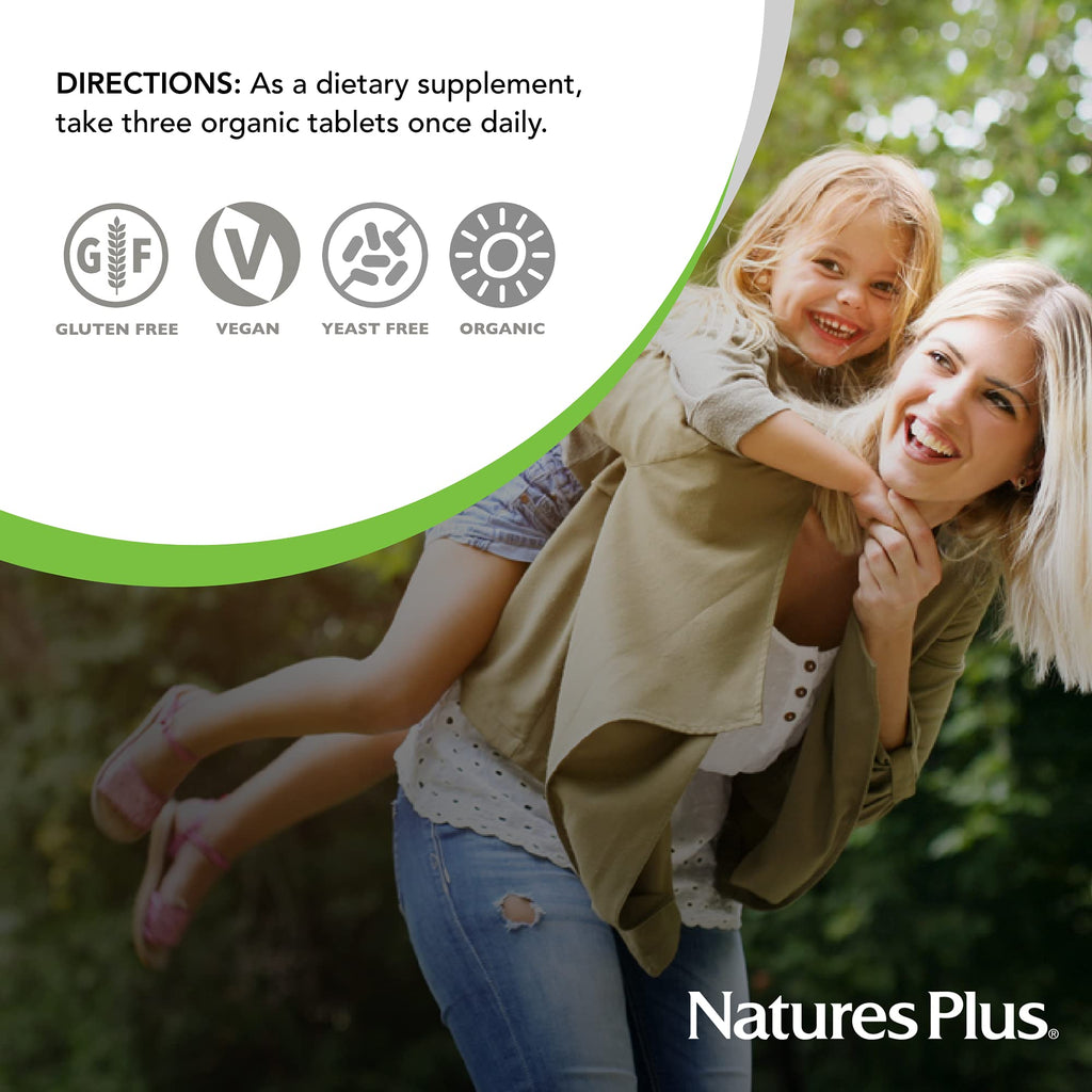 NaturesPlus Source of Life Garden Certified Organic Prenatal Multivitamin - 90 Vegan Tablets Nature's Plus
