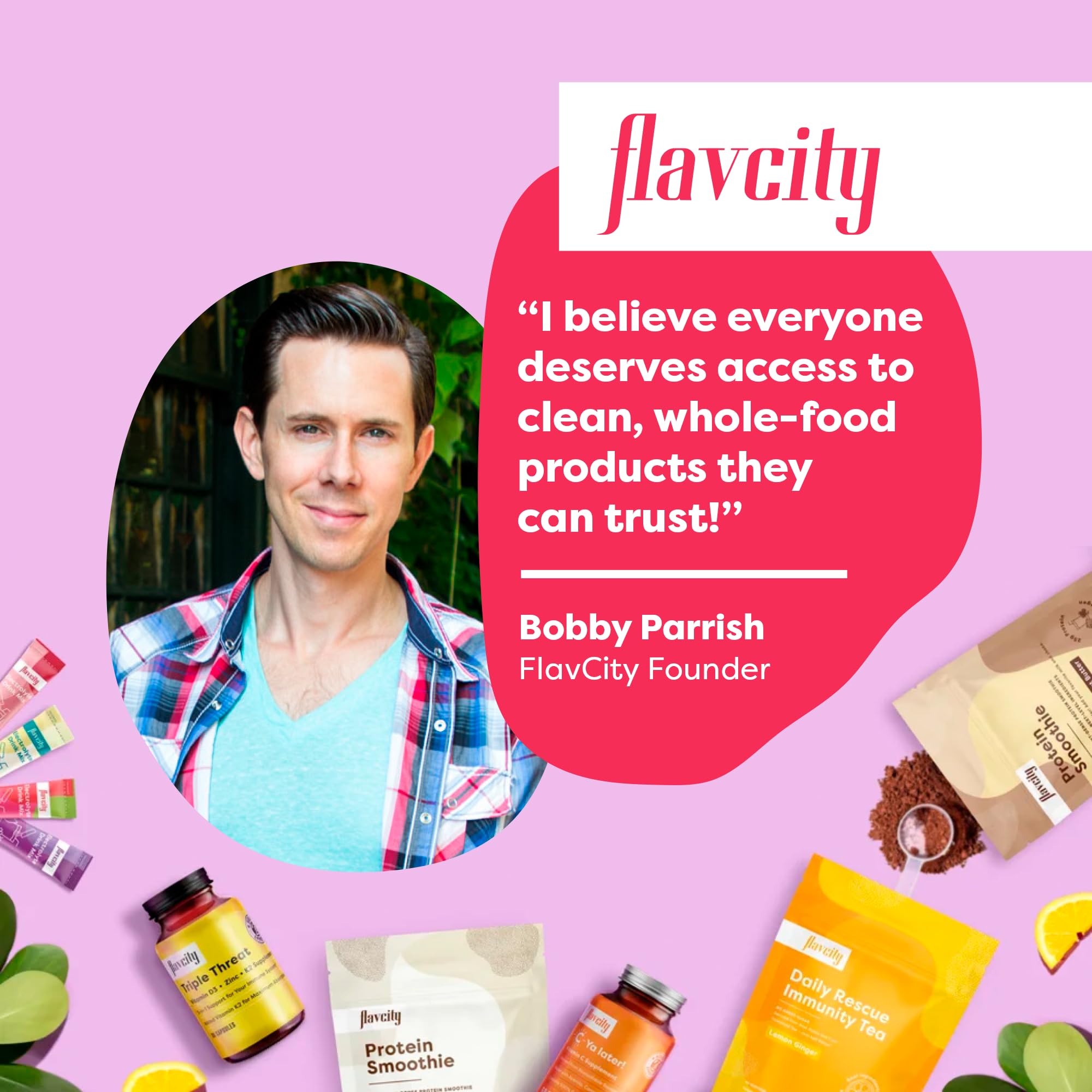 FlavCity Protein Powder Smoothie, Vanilla - 100% Grass-Fed Whey Protein - AB Mystery