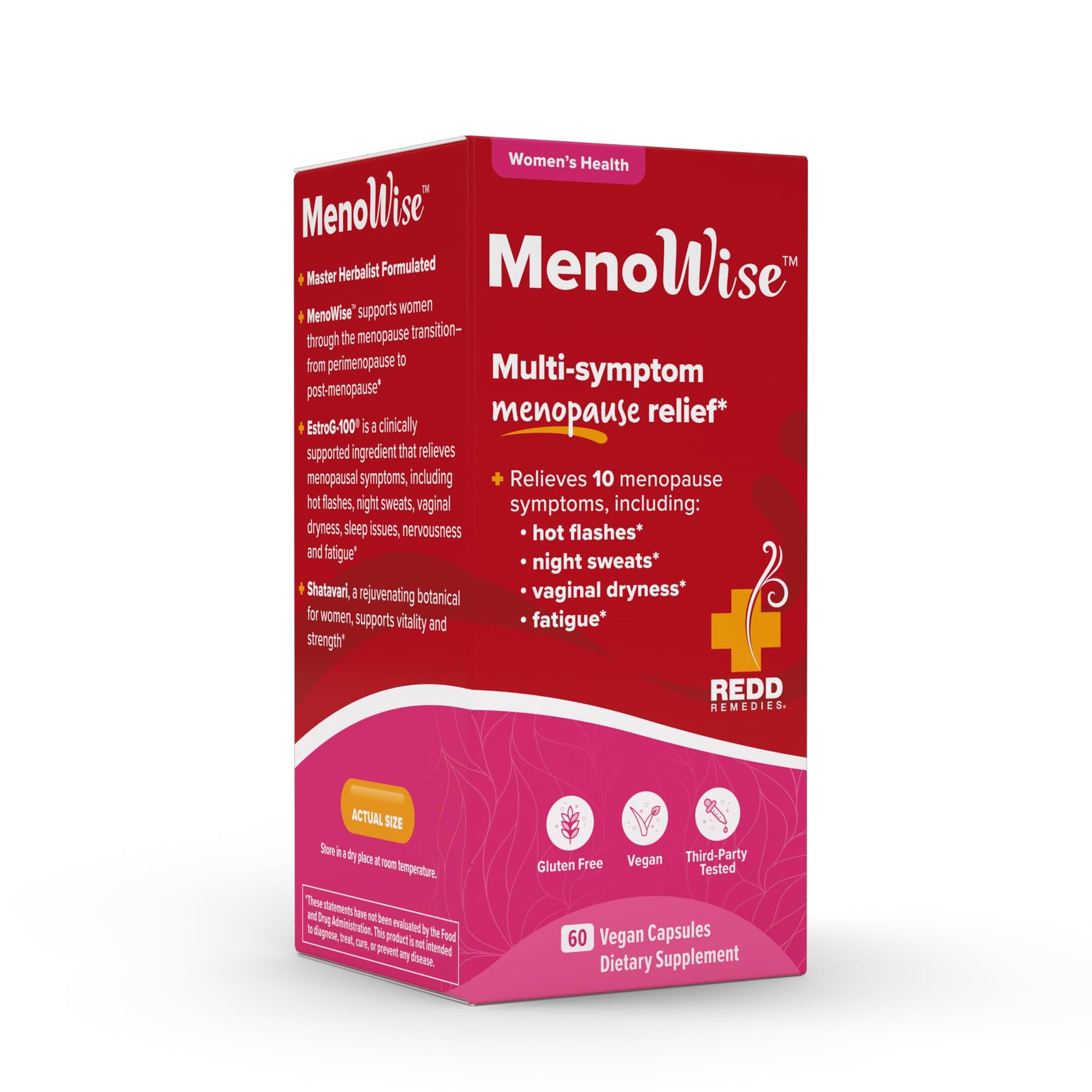 Redd Remedies, MenoWise, for Hot Flashes, Vaginal Dryness, Night Sweats, and More, 60 Count - AB Mystery
