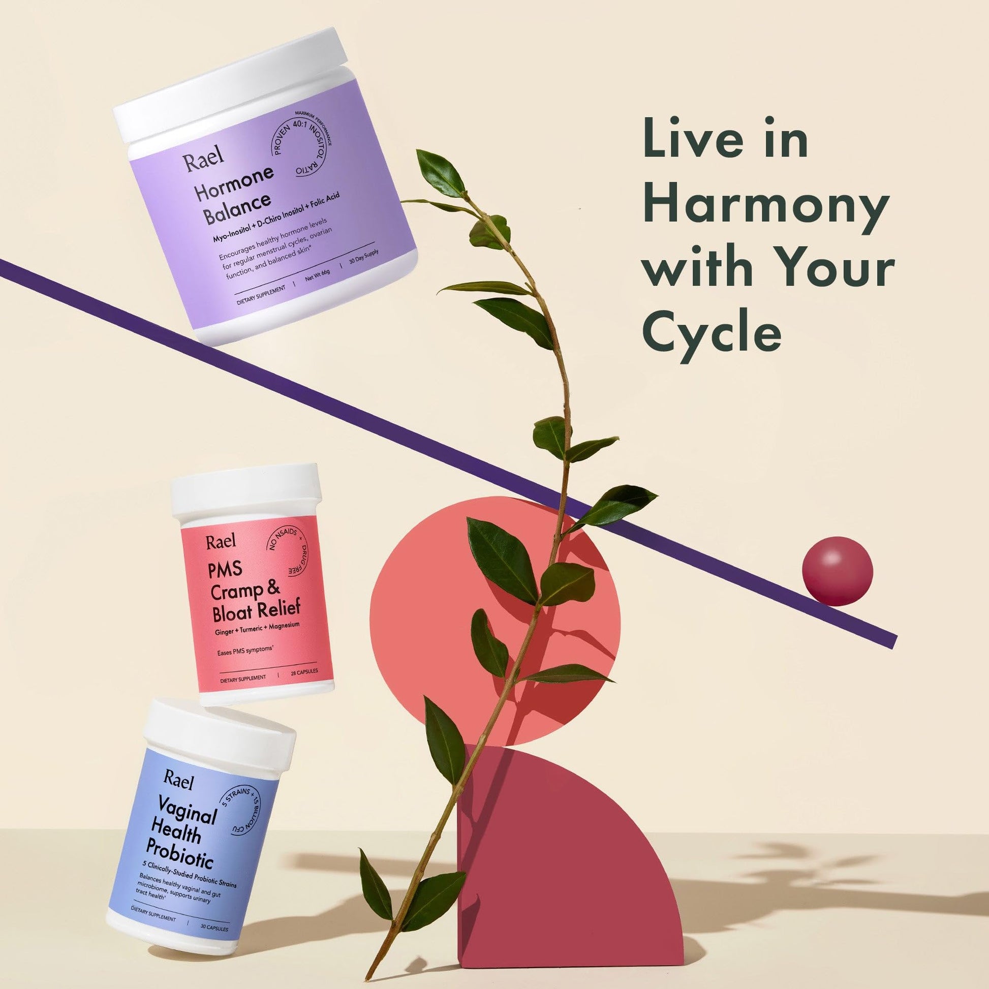 Rael Hormone Balance for Women, Myo Inositol Powder - Myo-Inositol & D-Chiro Inositol - AB Mystery