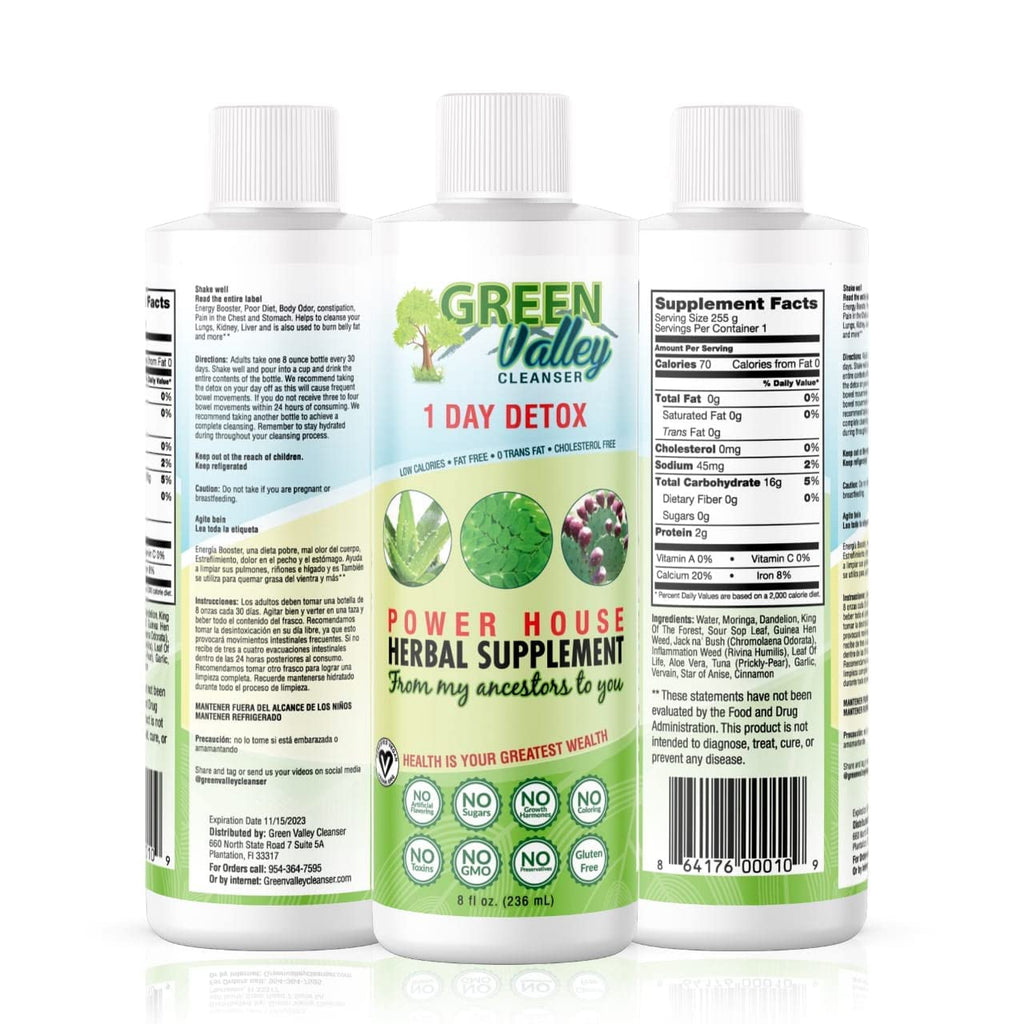 1 Day Colon Liquid Cleanse Formula and Liver Detox - Vegan Friendly, Helps Healthy Digestion - AB Mystery