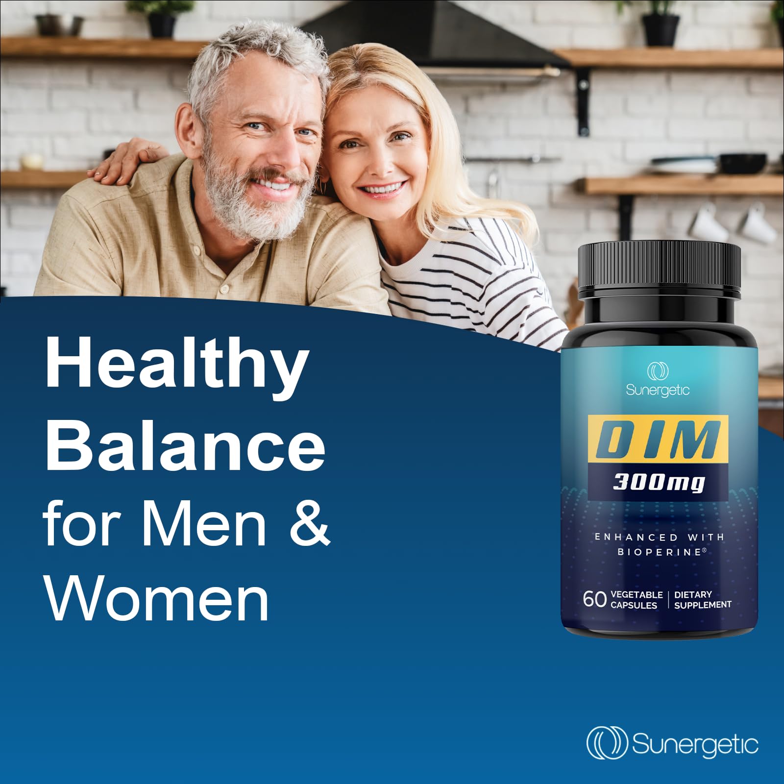 Sunergetic Premium DIM Supplement 300mg - Supports Normal Estrogen Metabolism, Menopause & Healthy - AB Mystery