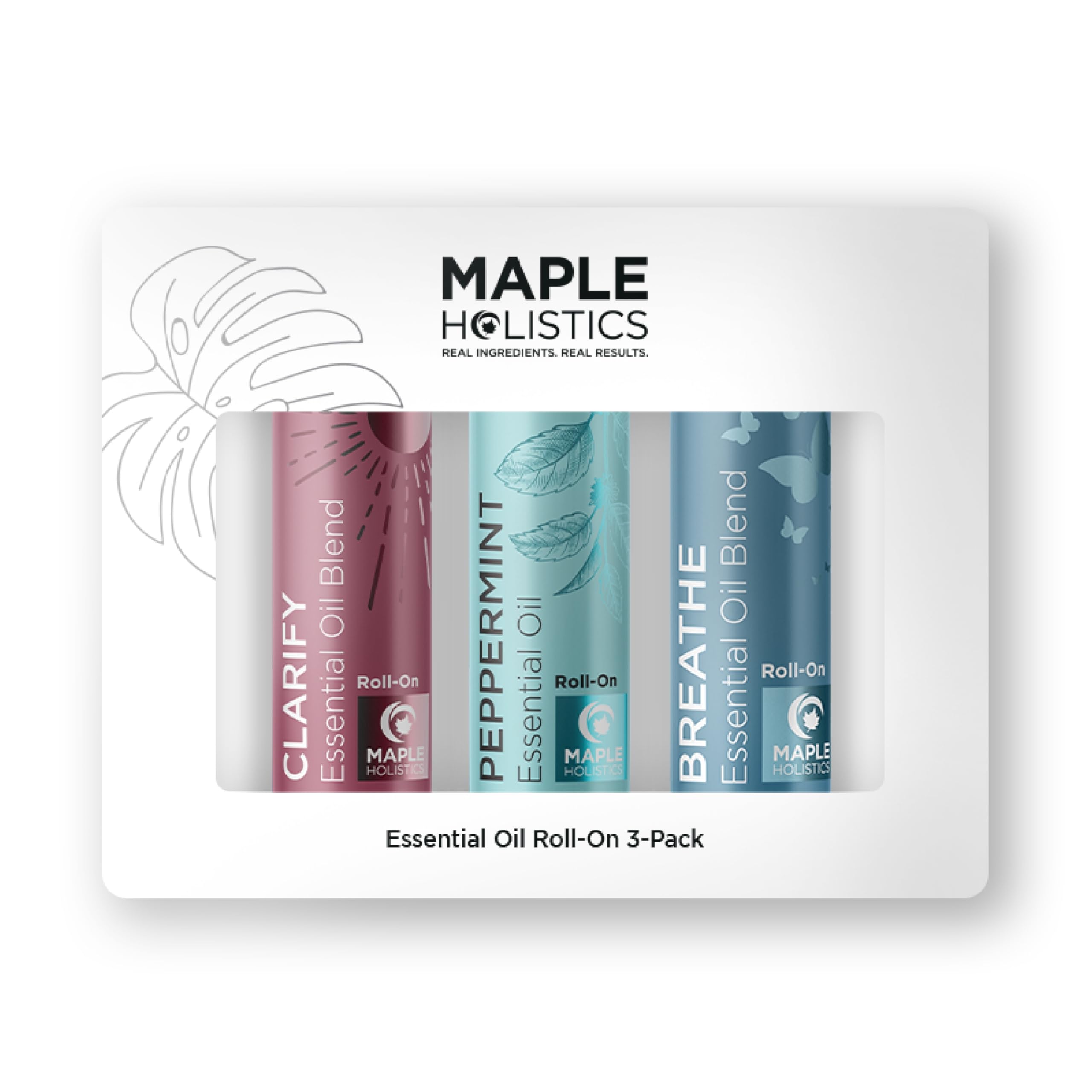 Headache Roll on Essential Oils - Aromatherapy Essential Oils Sets Variety Pack with Peppermint Clarify