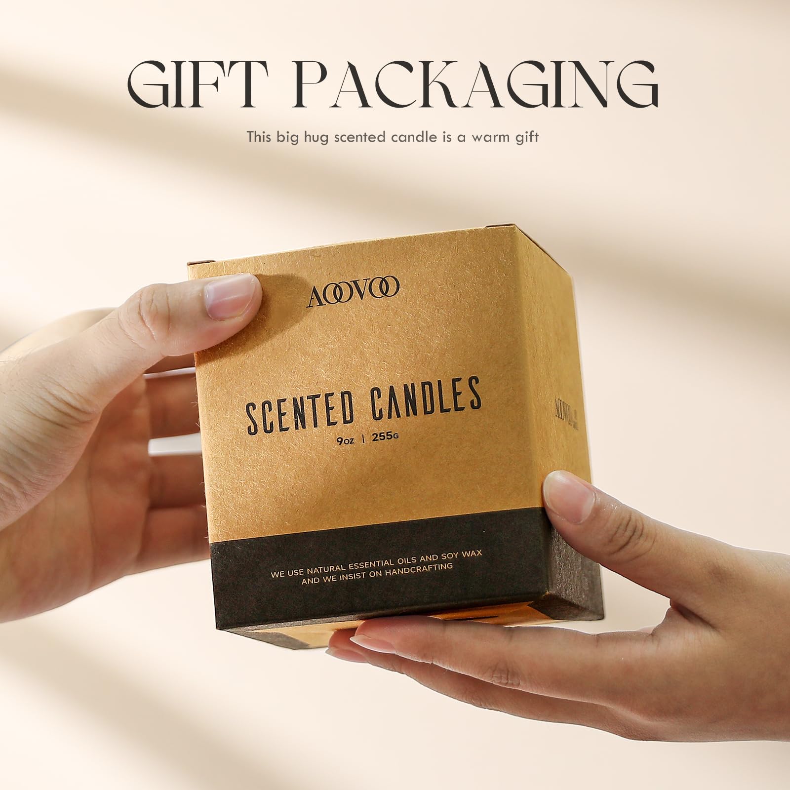 AOOVOO Lilac Candle, Candles Gifts for Women, Green Leaves Lilac Candle, Scented Candle - AB Mystery