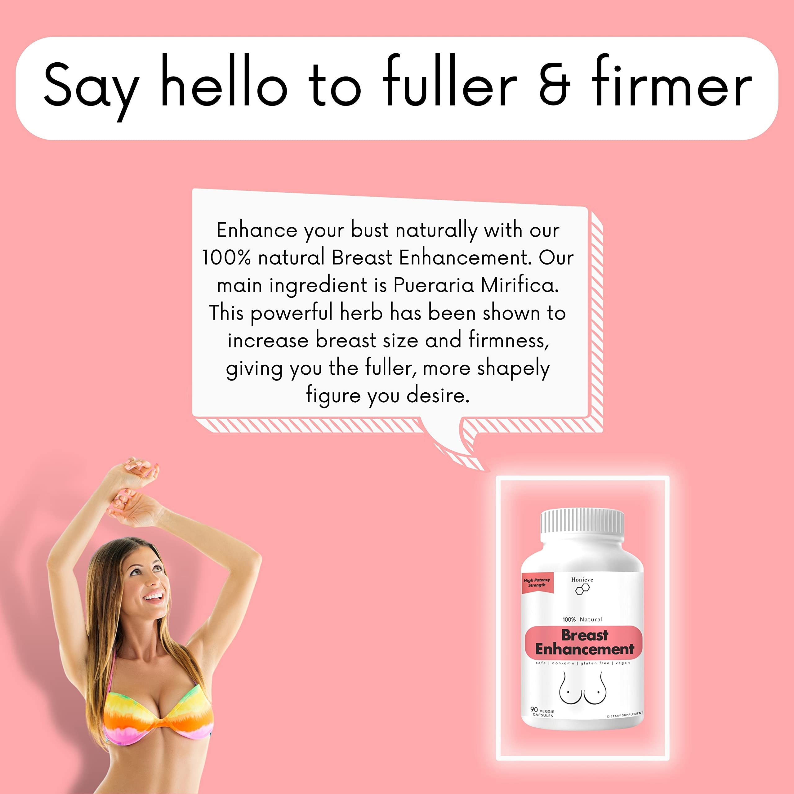 Honieve The Original Breast Enhancement Pills | Breast Enlargement for Women & Transmen - AB Mystery