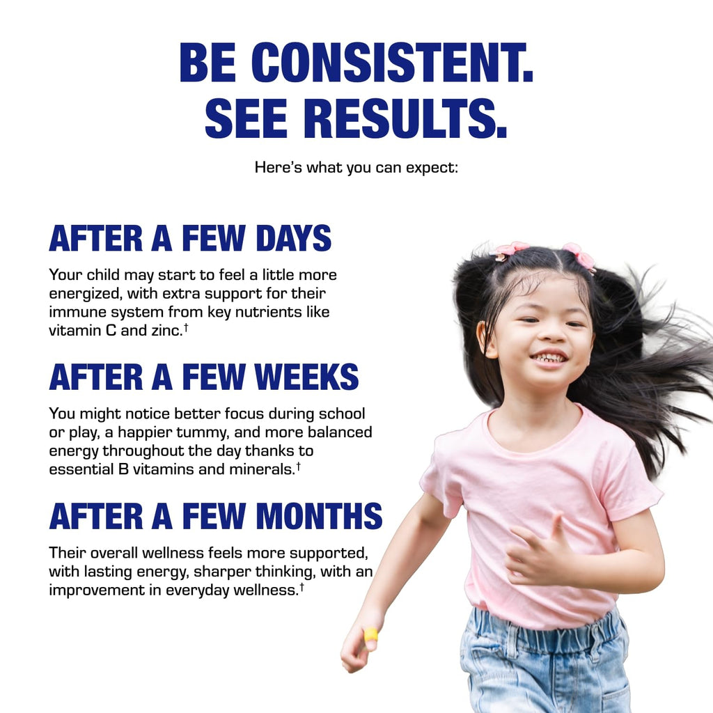 25-in-1 Kids Chewable Multivitamin - Clinically Formulated Kids Multivitamin with Iron Magnesium Vitamins A B Complex C D E Antioxidant Rich Fruit Extracts & More - AB Mystery