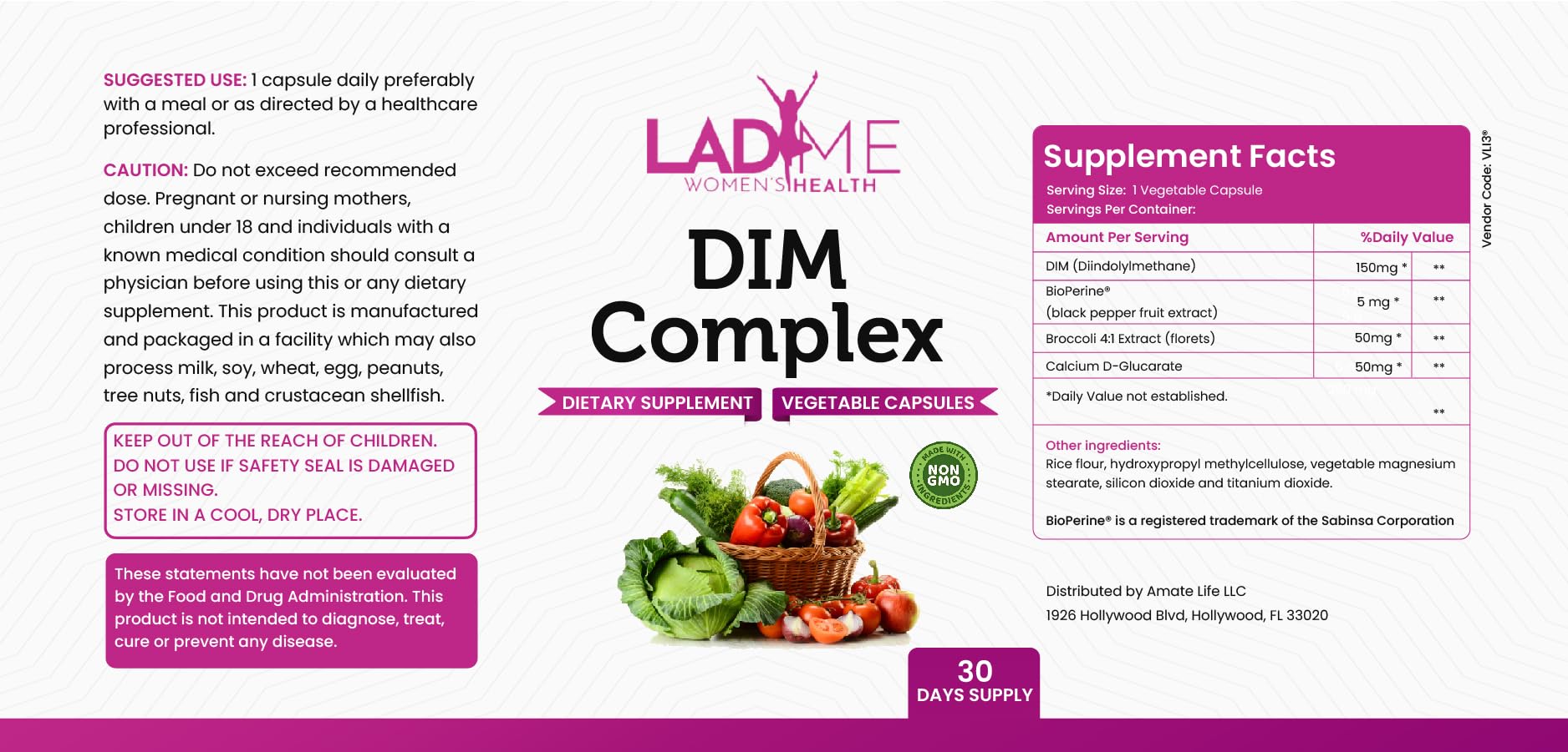 DIM Complex 150mg Hormonal Support Menopause Relief Supplement for Hot Flashes & Hormonal Acne - AB Mystery