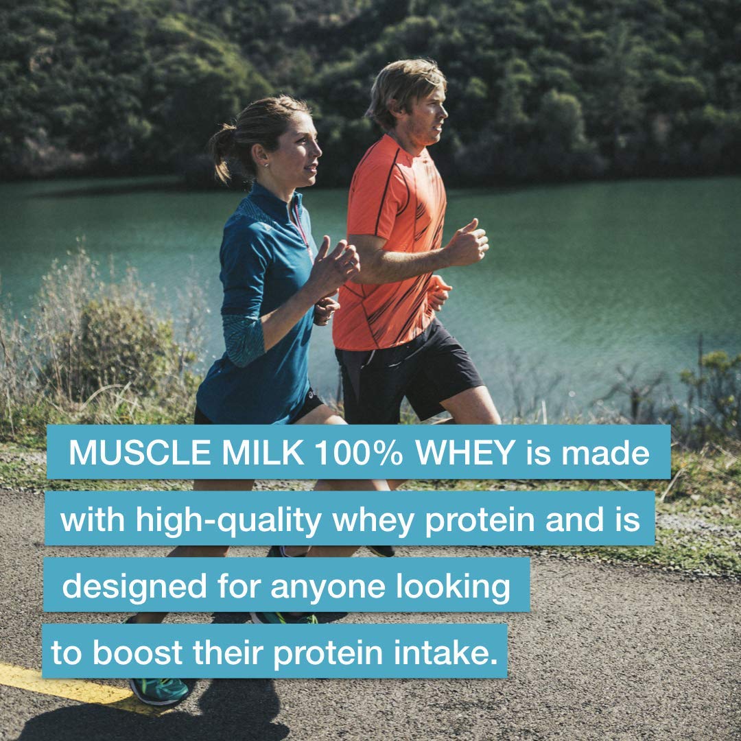 Muscle Milk 100% Whey With Probiotics Protein Powder, Chocolate, 1.85 Pound, 23 Serving - AB Mystery