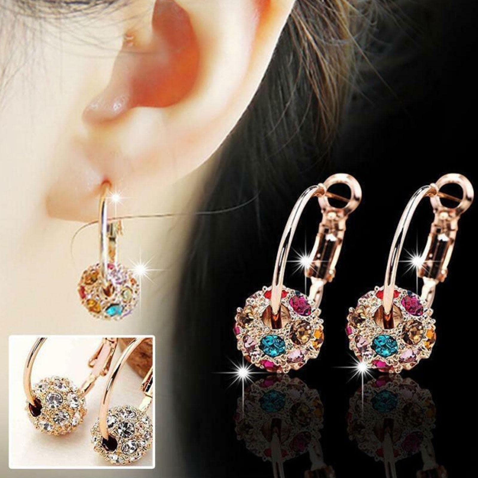 1 Pair Slimming Earrings, Weight Loss Earrings, Burning Fat Health Jewelry for Women Girls - AB Mystery