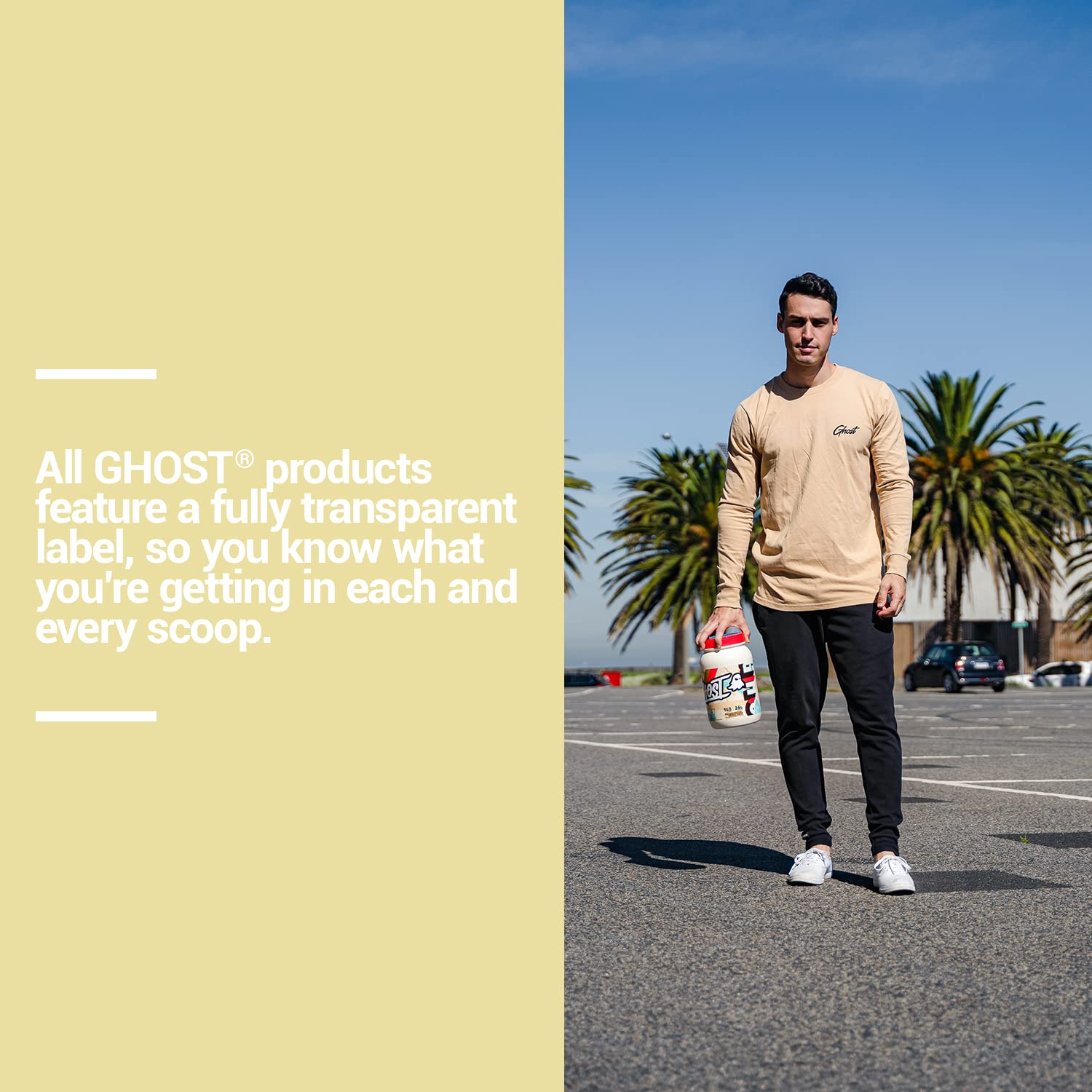 GHOST Whey Protein Powder, Peanut Butter Cereal Milk - 2LB Tub, 26G of Protein - AB Mystery