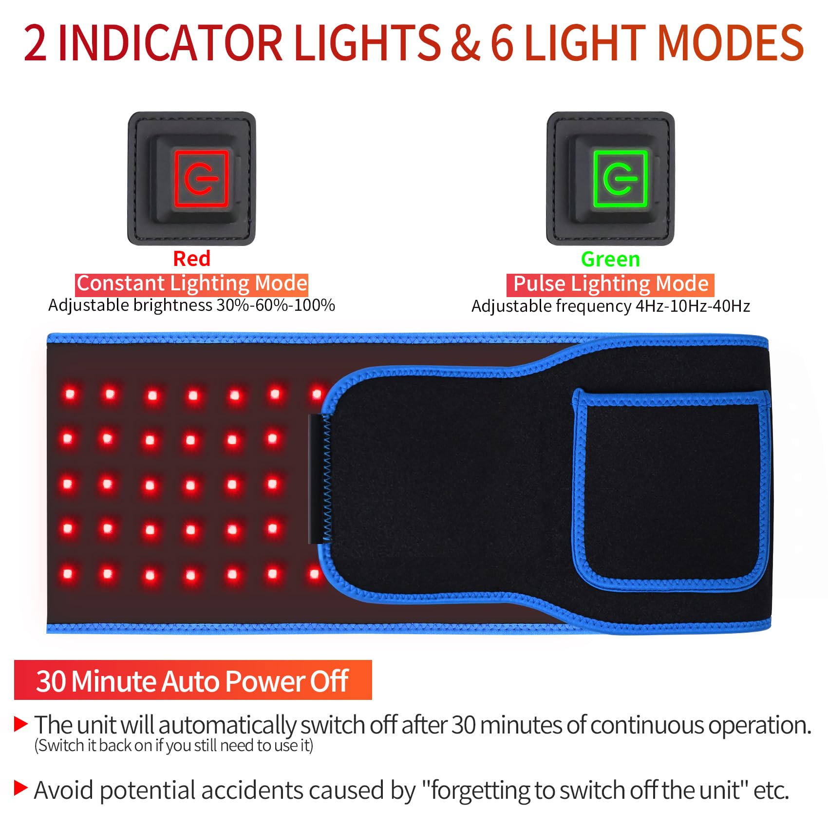 Red Light Therapy Belt, Infrared Light Therapy Red Light Therapy Device, Infrared Light Therapy Wrap - AB Mystery