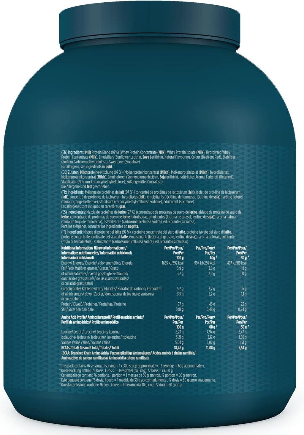 Kinetica Banana Whey Protein Powder | 2.27kg | 23g Protein per Serving | 76 Servings Kinetica