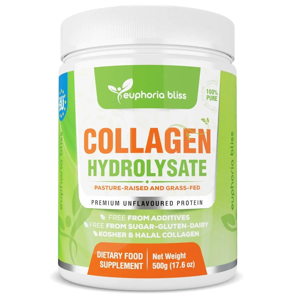 Premium Collagen Powder 500g Unflavoured High Grade Hydrolysed Collagen Joints, Bones, Gut, Wrinkles, Hair, Skin, Nails, Pain, Injury, Sleep, Fitness, Keto - AB Mystery