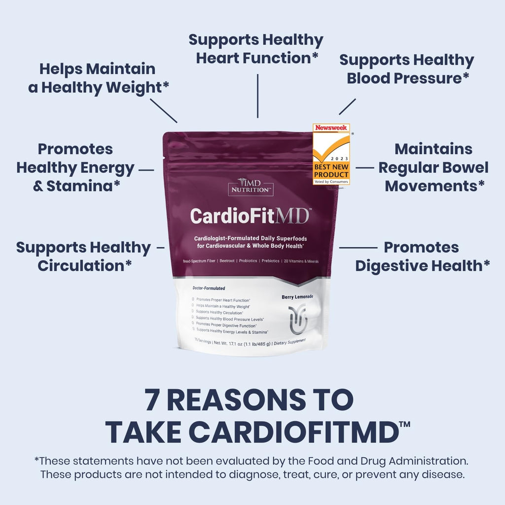 1MD Nutrition CardioFitMD - Vegan Beets Superfood Keto-Friendly Heart Health Powder - AB Mystery
