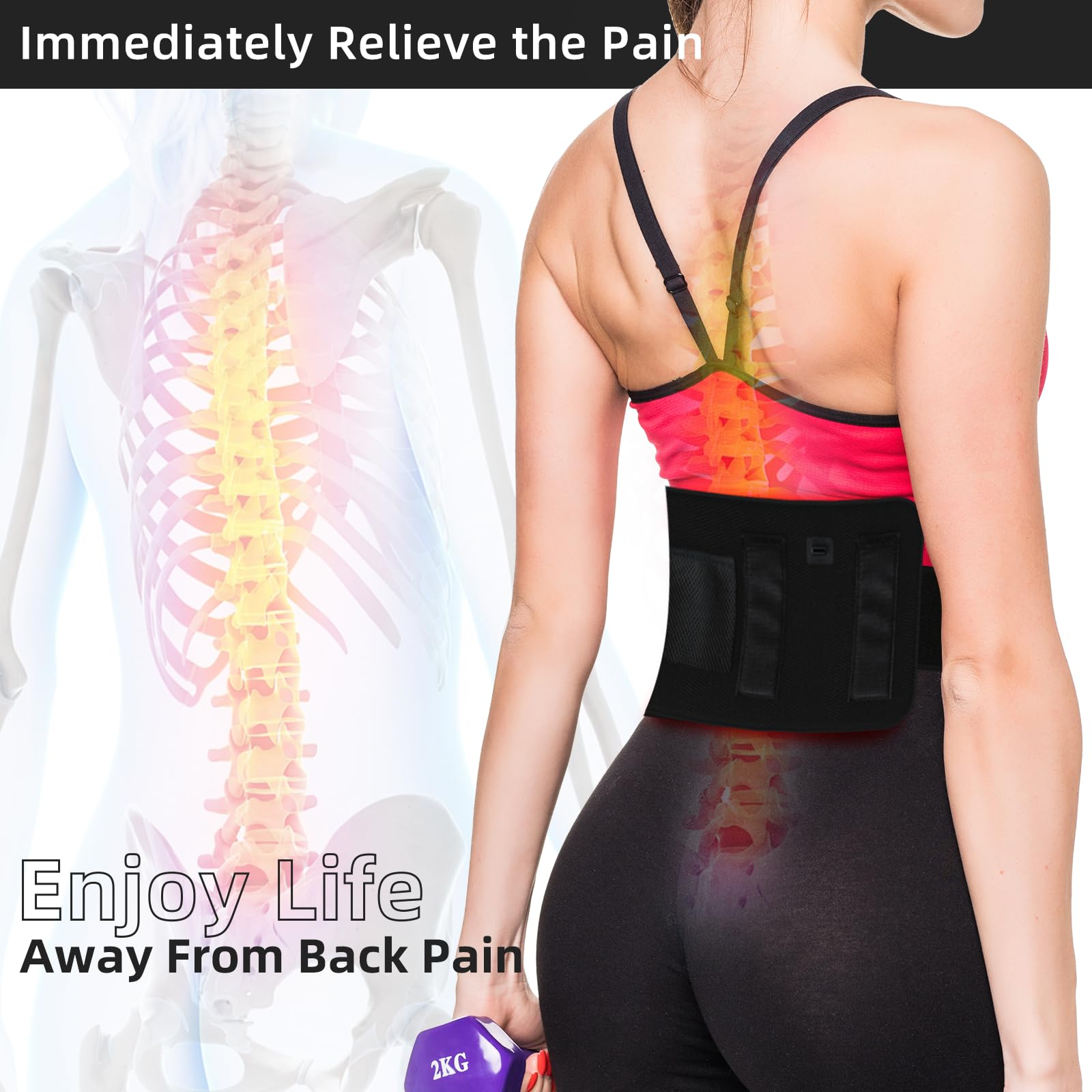 Red Light Therapy Belt, Infrared Light Therapy Wrap, 384PCS Red Light &Infrared Light - AB Mystery