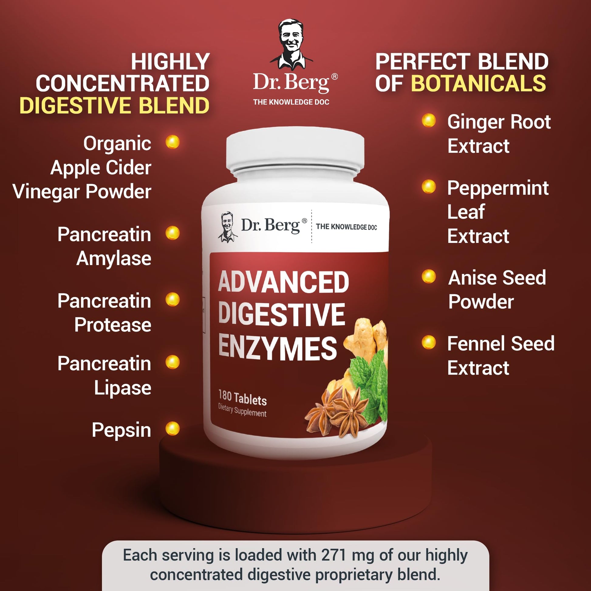 Dr. Berg Advanced Digestive Formula with Apple Cider Vinegar - Includes Digestive Health - AB Mystery