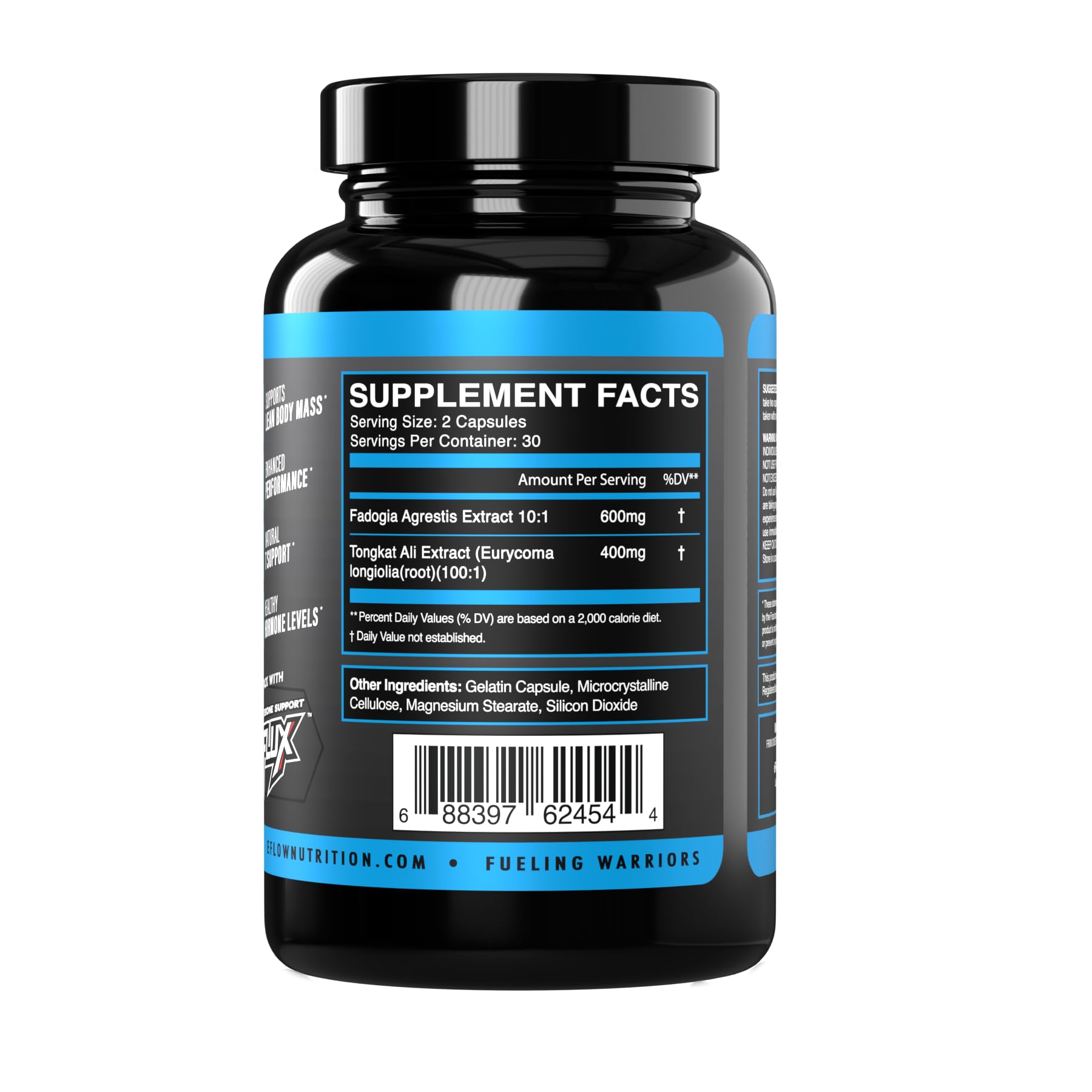 eFlow Nutrition Fadogia Agrestic + Tongkat Ali - [2-in-1] Natural Performance Supplement - AB Mystery